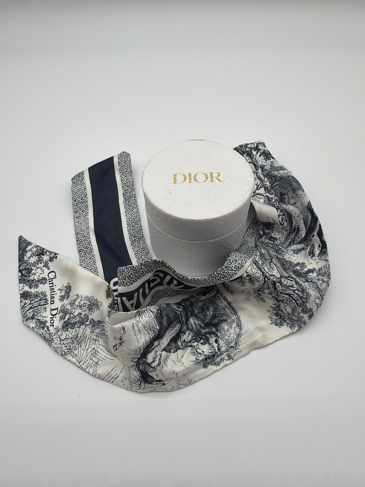  Christian Dior Toile de Jouy Mitzah Scarf image 1