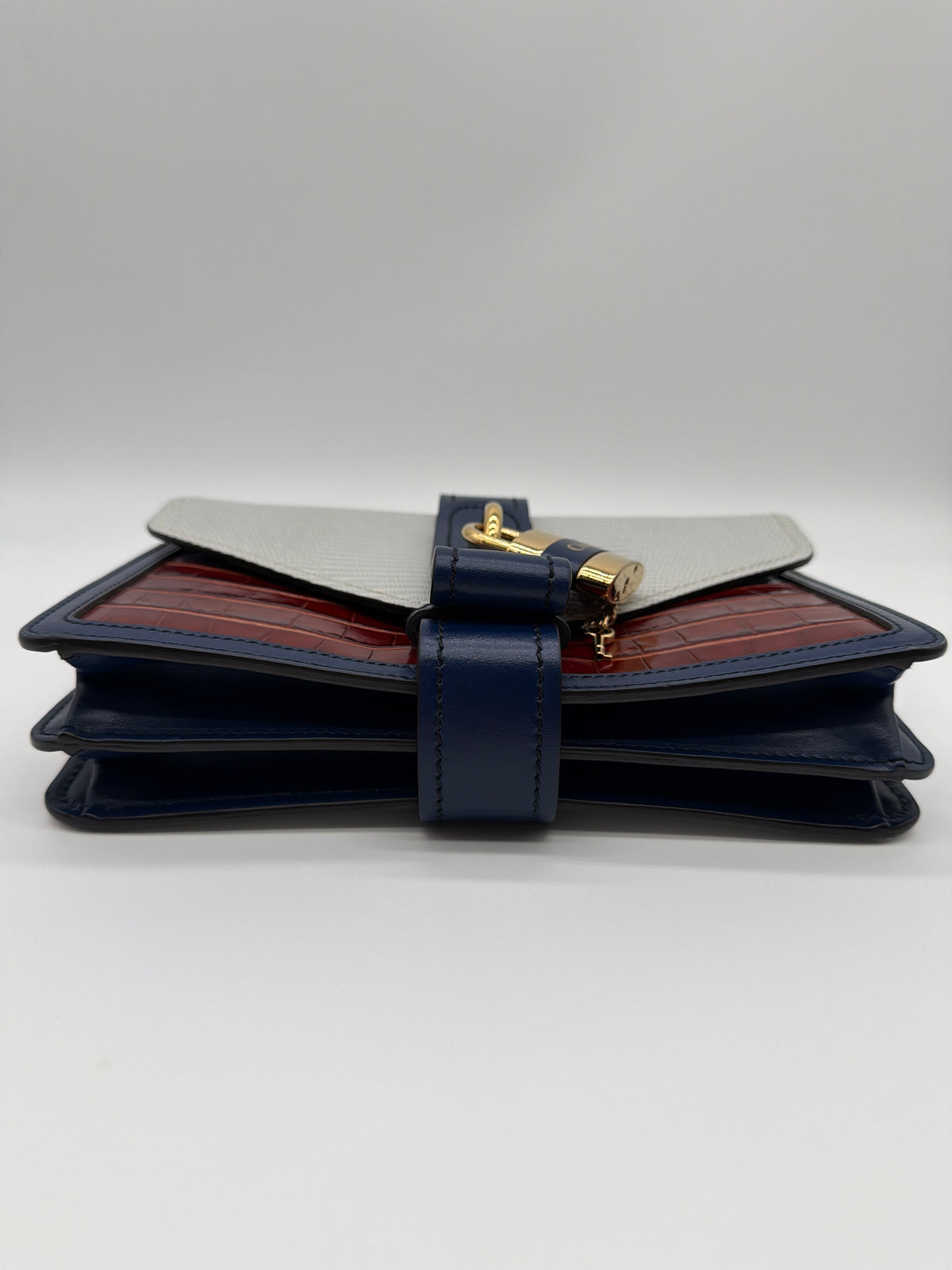 Chloé Crocodile Embossed Aby Chain Shoulder Bag image 5
