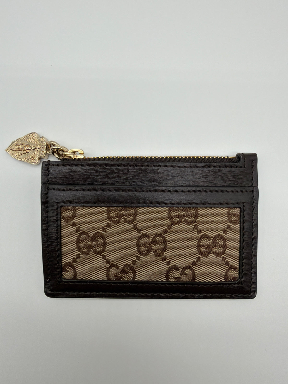 Gucci Luce Card Case Wallet crafted in beige and brown image 1
