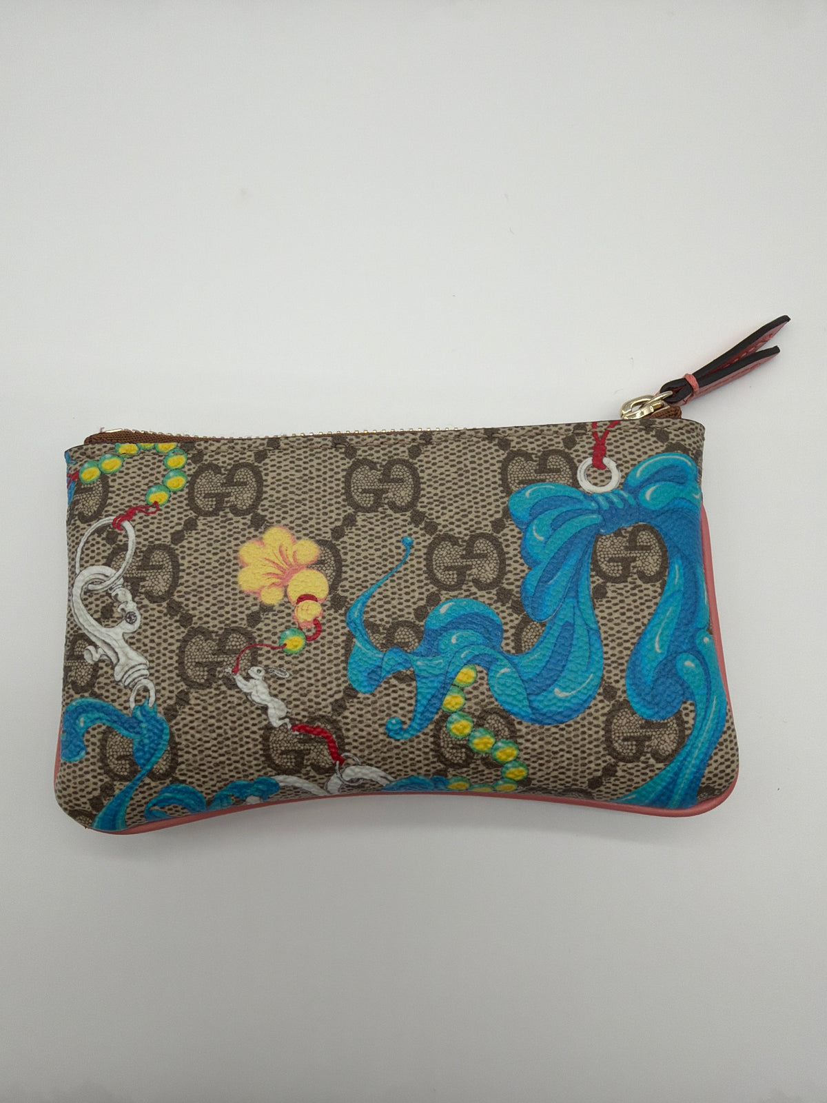 Gucci Zip Key Case in beige GG Supreme canvas image 2