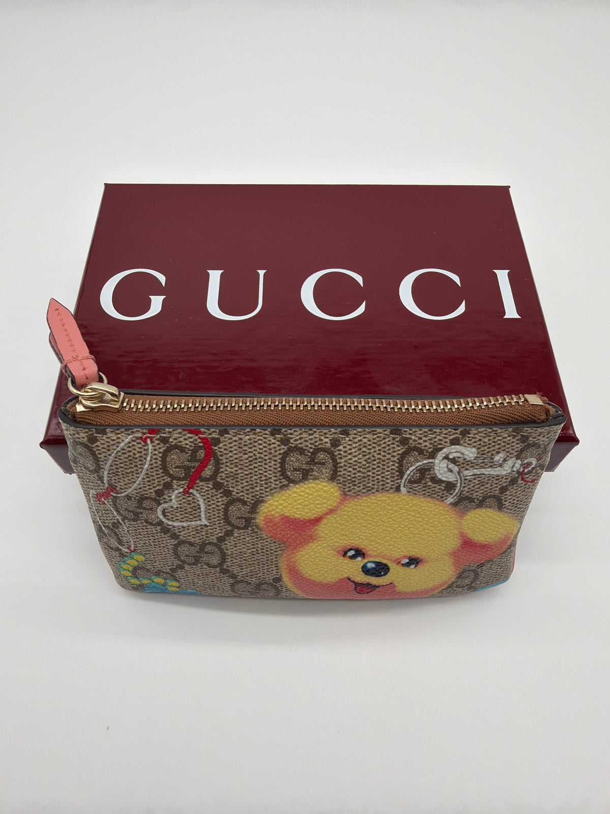 Gucci Zip Key Case in beige GG Supreme canvas image 3