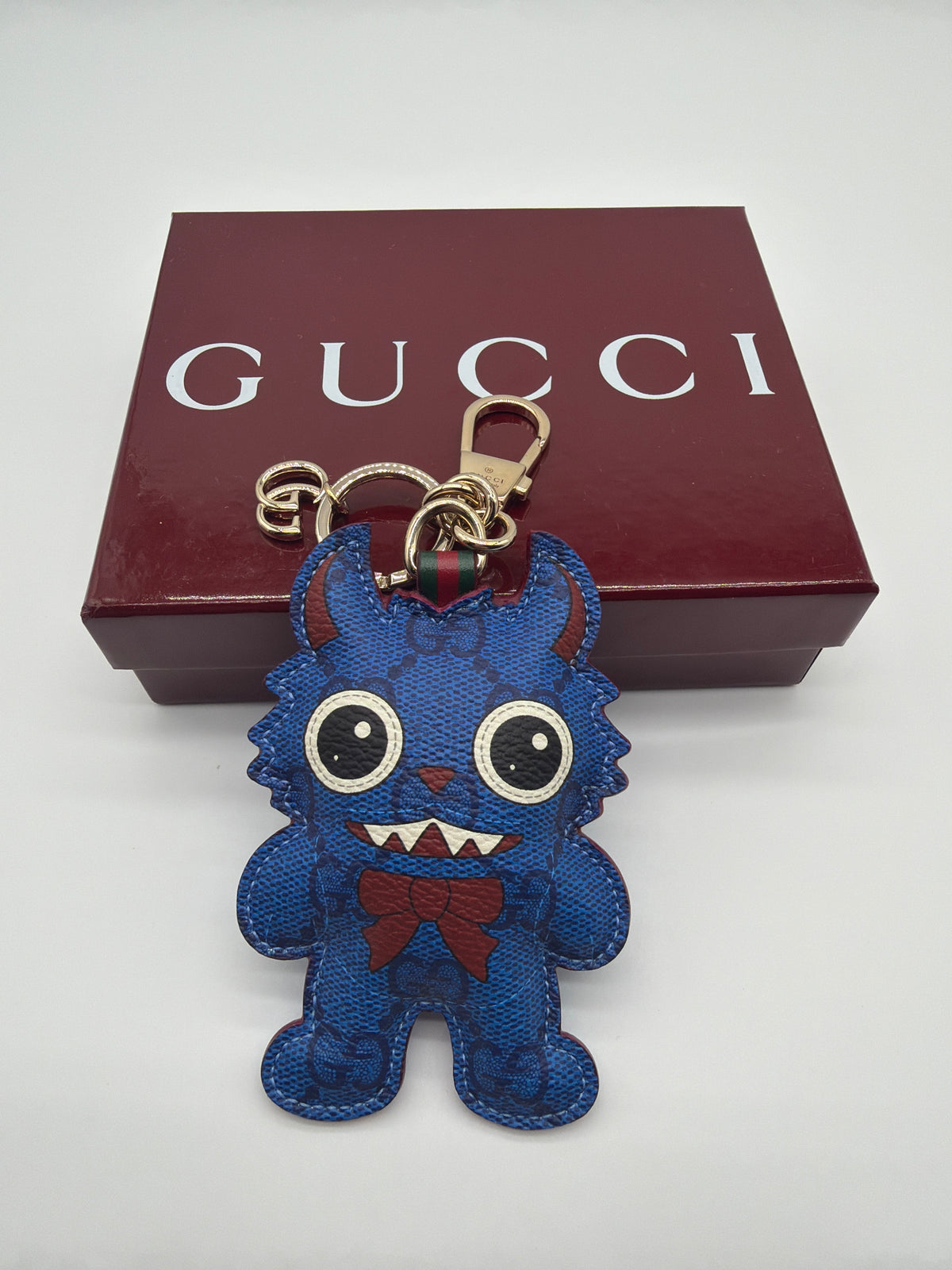 Gucci Besties blue monster keychain image 3