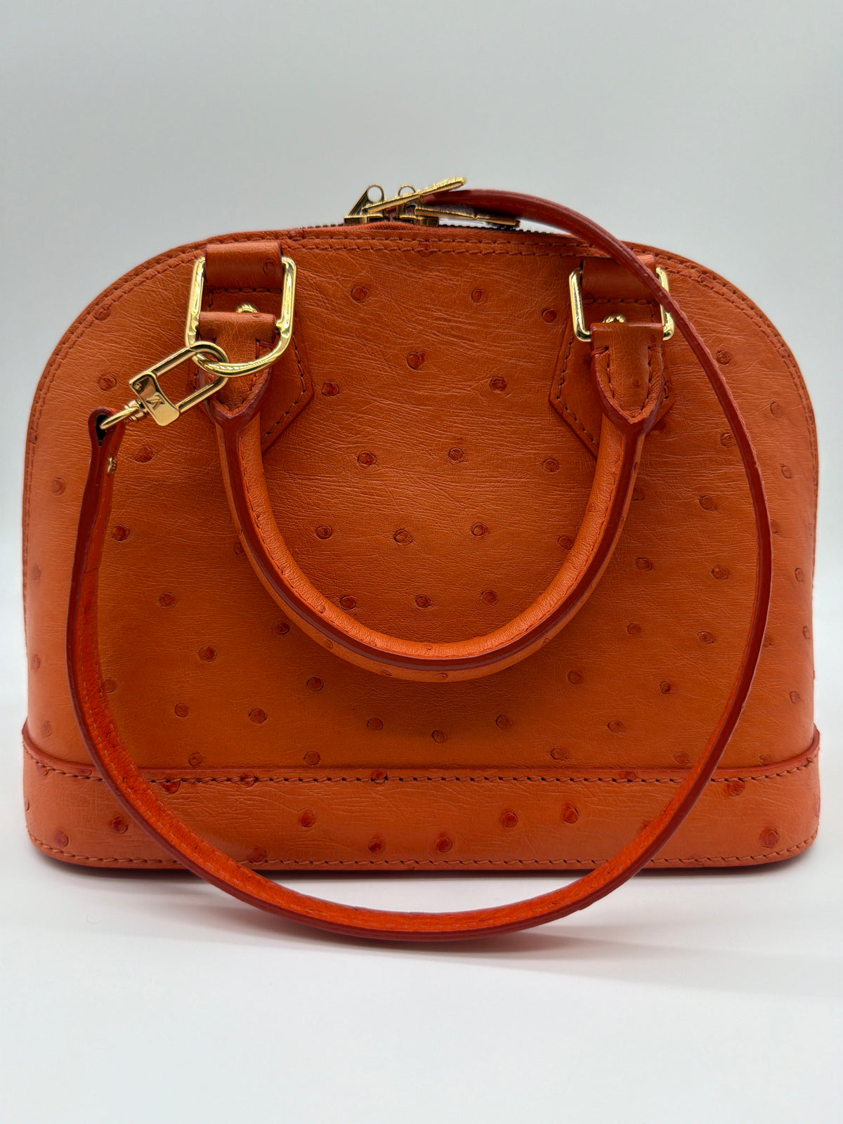 Louis Vuitton Alma BB in orange ostrich  image 1