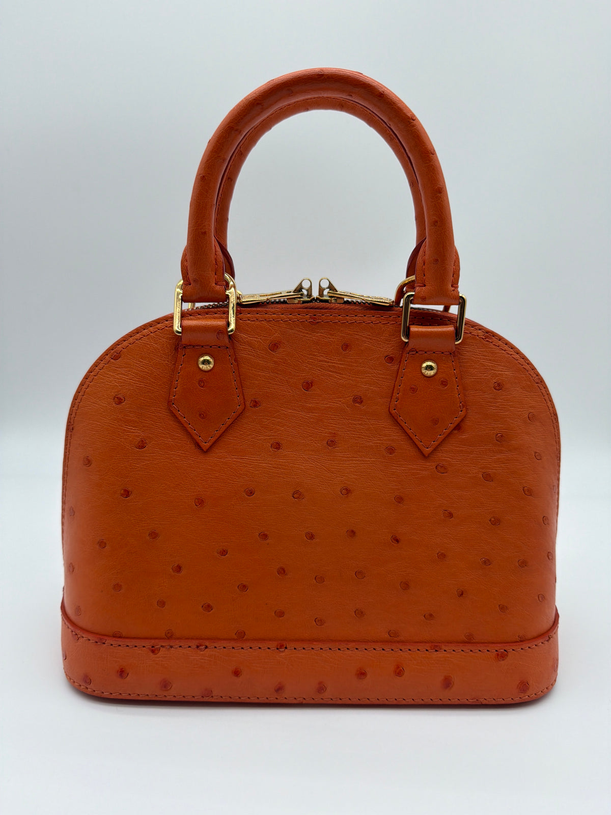 Louis Vuitton Alma BB in orange ostrich  image 2