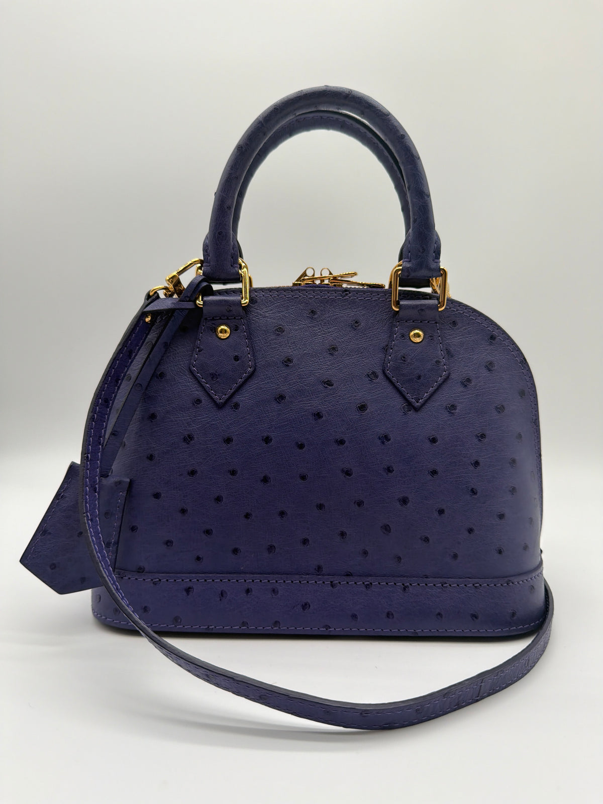 Louis Vuitton Alma BB in purple ostrich   image 2