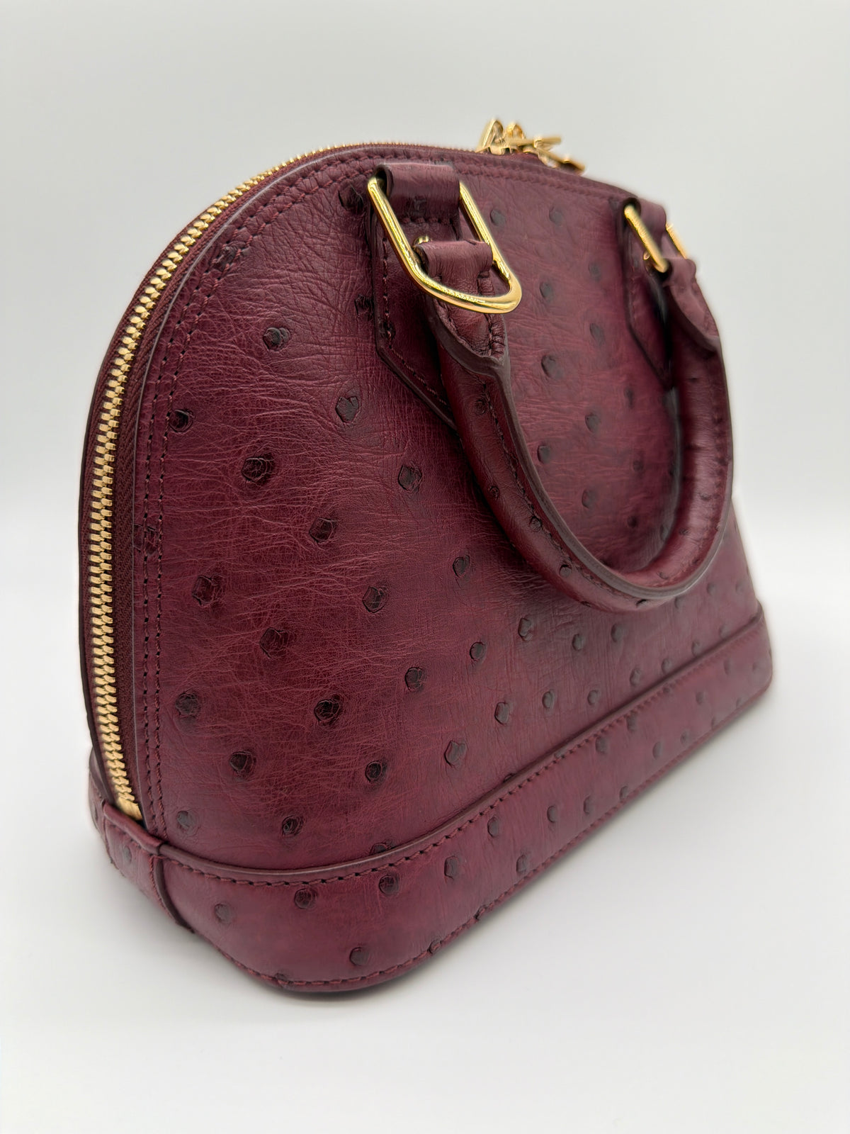 Louis Vuitton Ostrich Alma in burgundy image 2