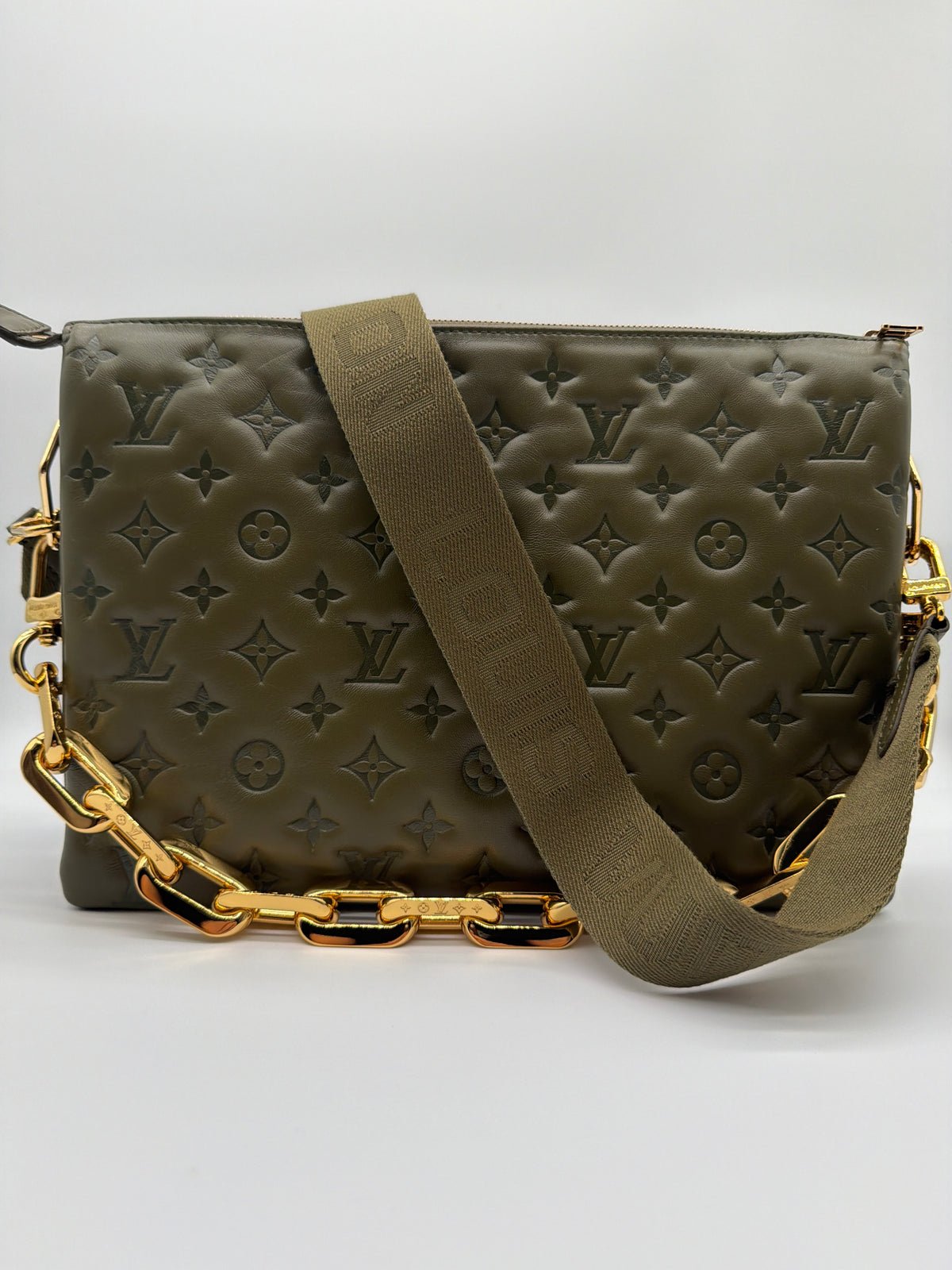 Louis Vuitton Monogram Coussin MM in khaki green image 2