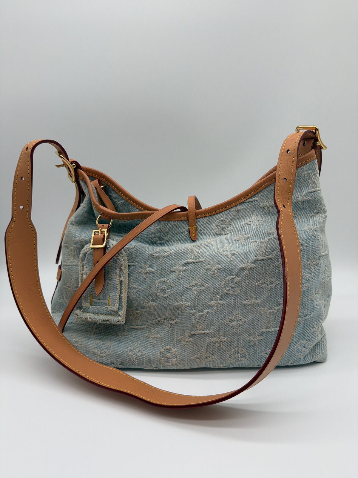 Louis Vuitton Monogram Denim CarryAll PM in sky blue denim image 1