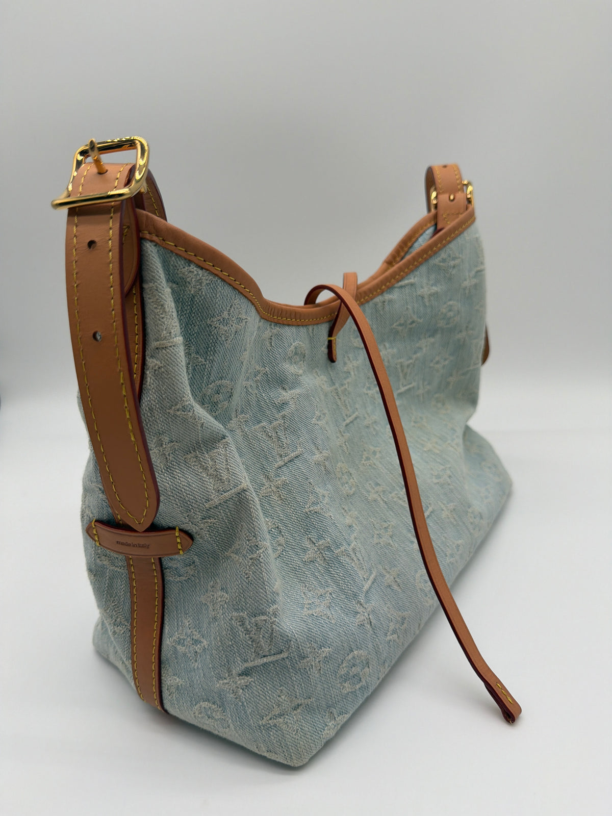 Louis Vuitton Monogram Denim CarryAll PM in sky blue denim image 3