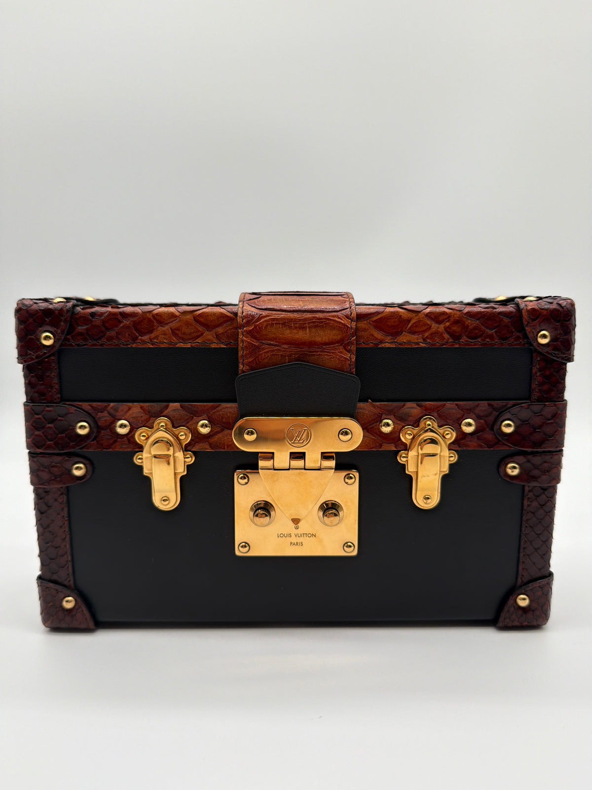 Louis Vuitton Snakeskin Trim Petite Malle trunk  image 2