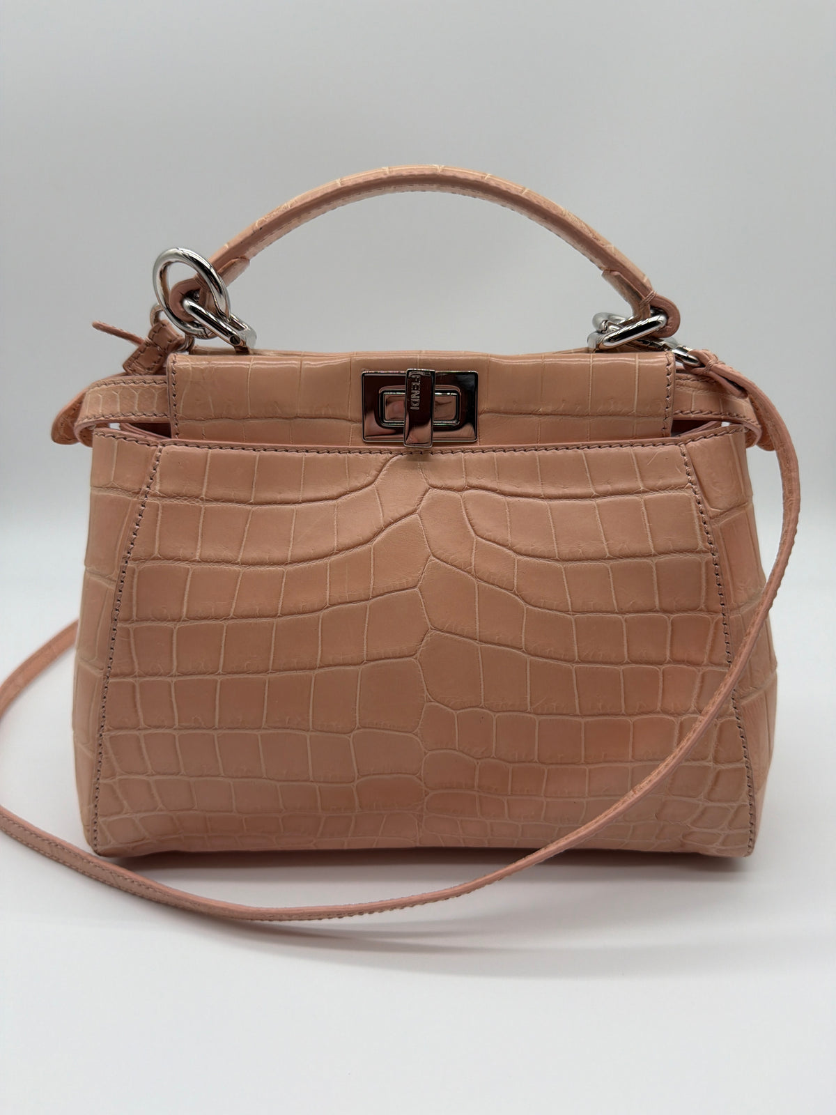 Fendi Peekaboo in Peach Alligator  image 1