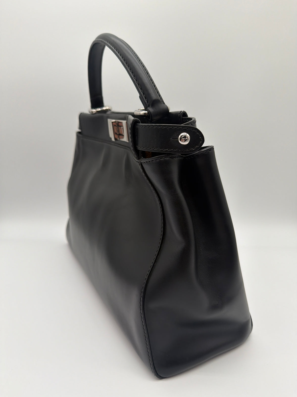 Fendi Monsters Peekaboo bag in black leather image 3