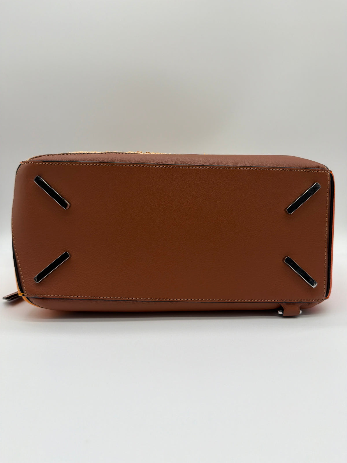 Loewe Calfskin & Raffia Medium Puzzle Bag image 4