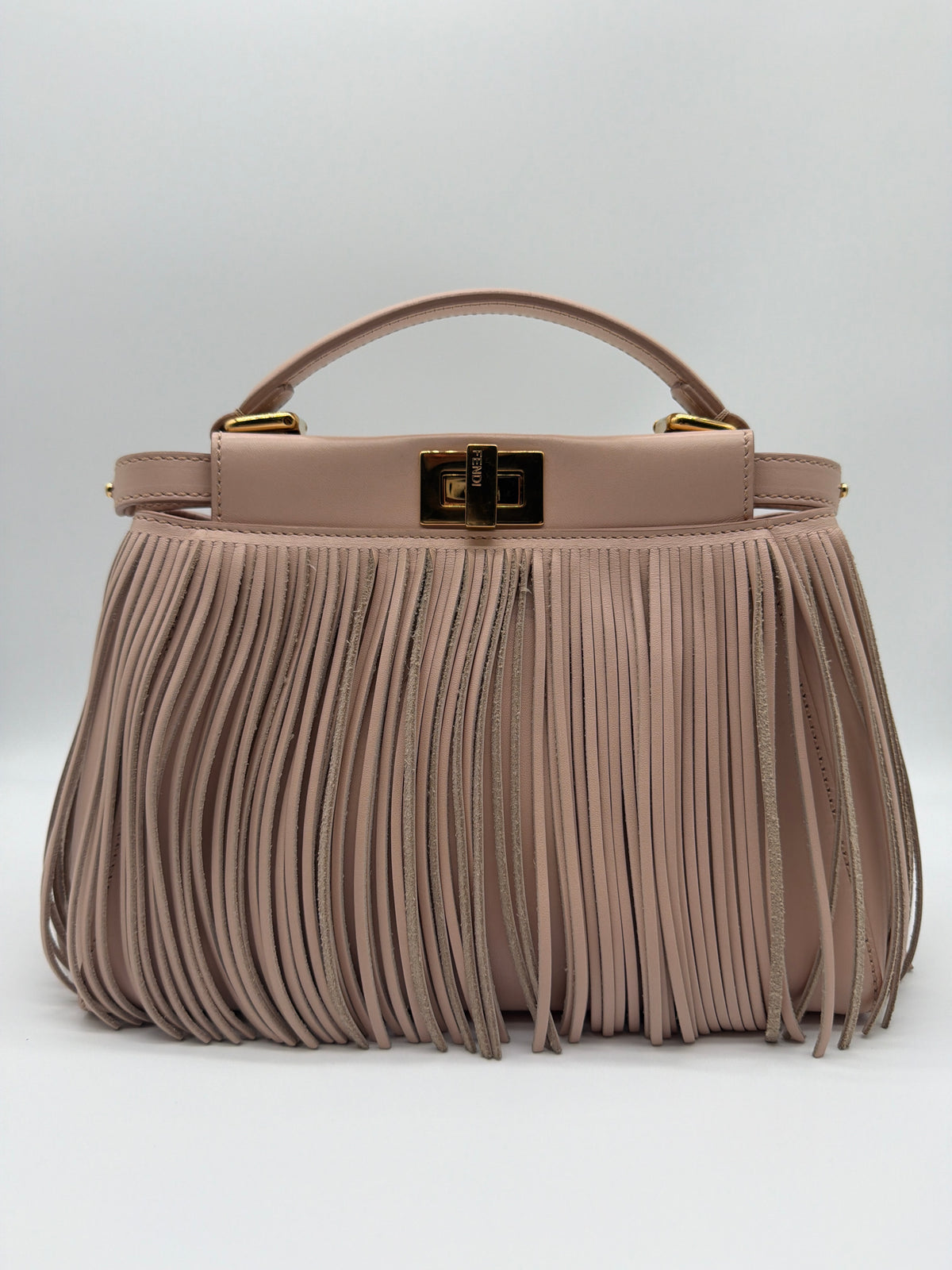 Fendi Mini Fringe Peekaboo in pink image 2