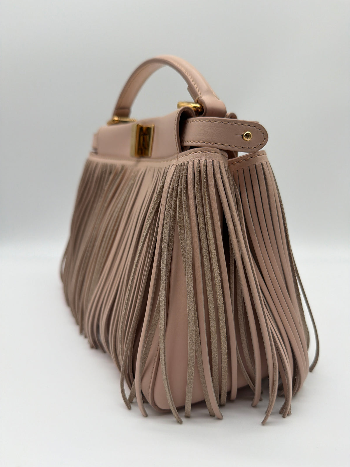 Fendi Mini Fringe Peekaboo in pink image 3