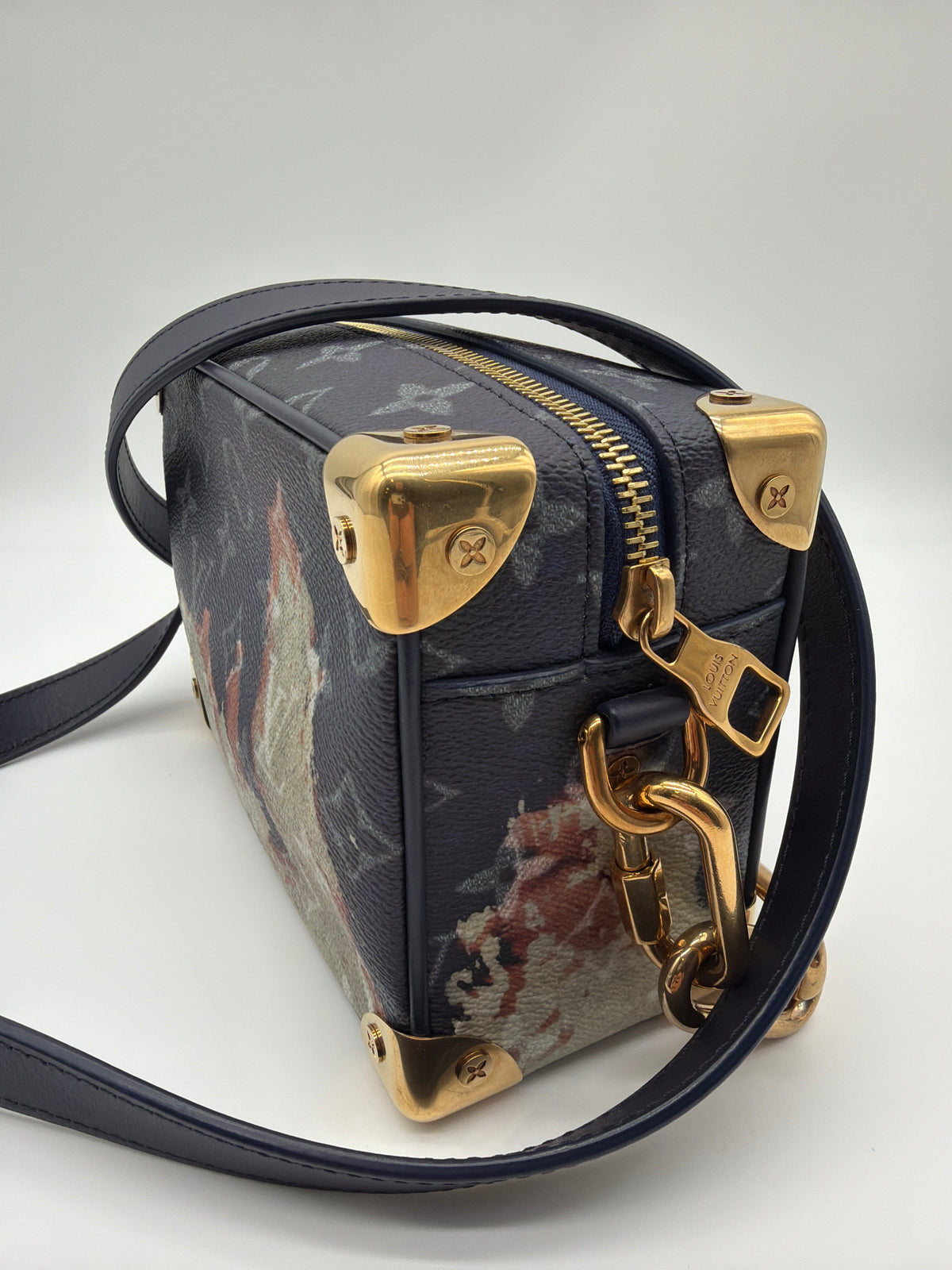 Louis Vuitton Mini Soft Trunk Ink Blue in Monogram Bleach Coated Canvas image 4