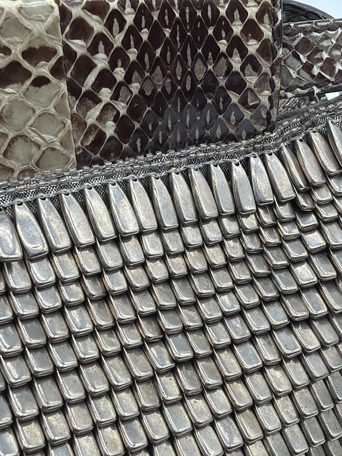Fendi Peekaboo Iconic Mini in a special-edition metallic tiered python skin image 6