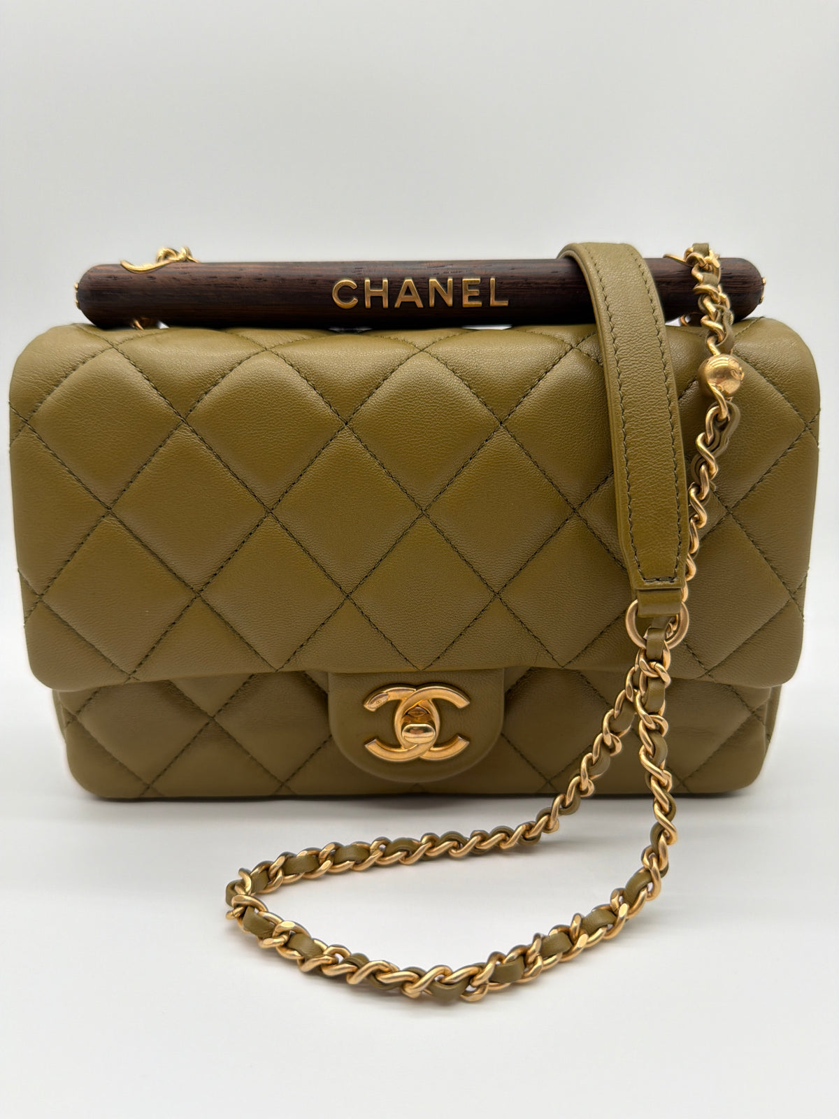 Chanel Lambskin Quilted Small Wenge Wood Flap Bag image 1