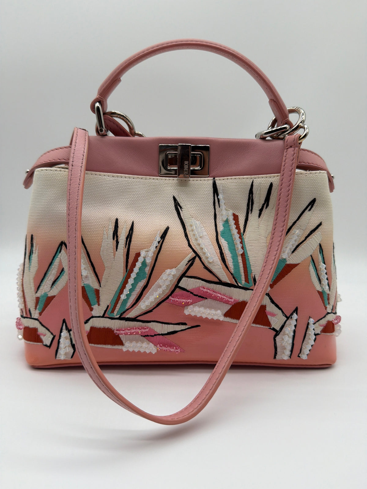 Fendi x Karl Lagerfeld Birds of Paradise Canvas Mini Peekaboo  image 1
