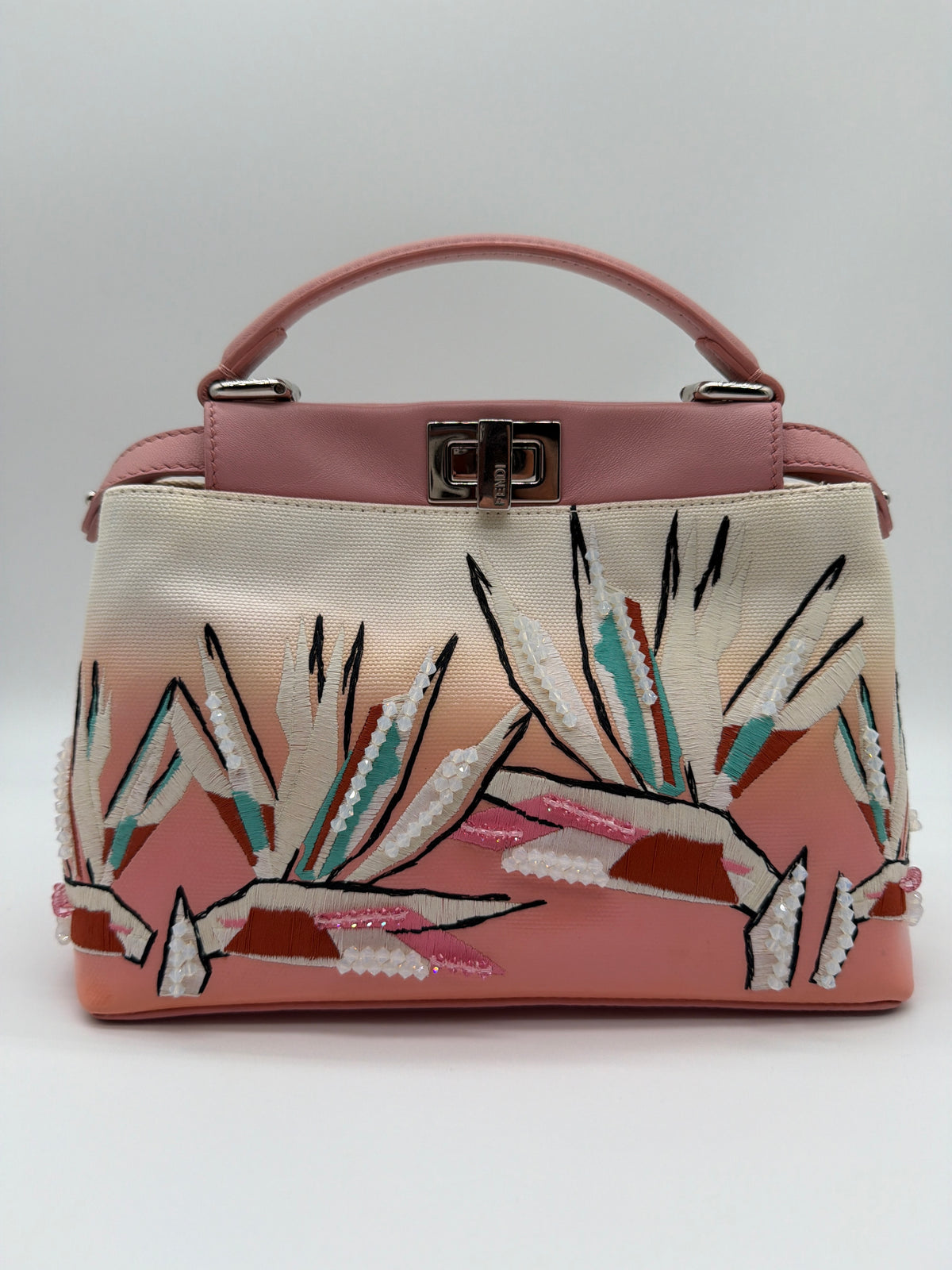 Fendi x Karl Lagerfeld Birds of Paradise Canvas Mini Peekaboo  image 2