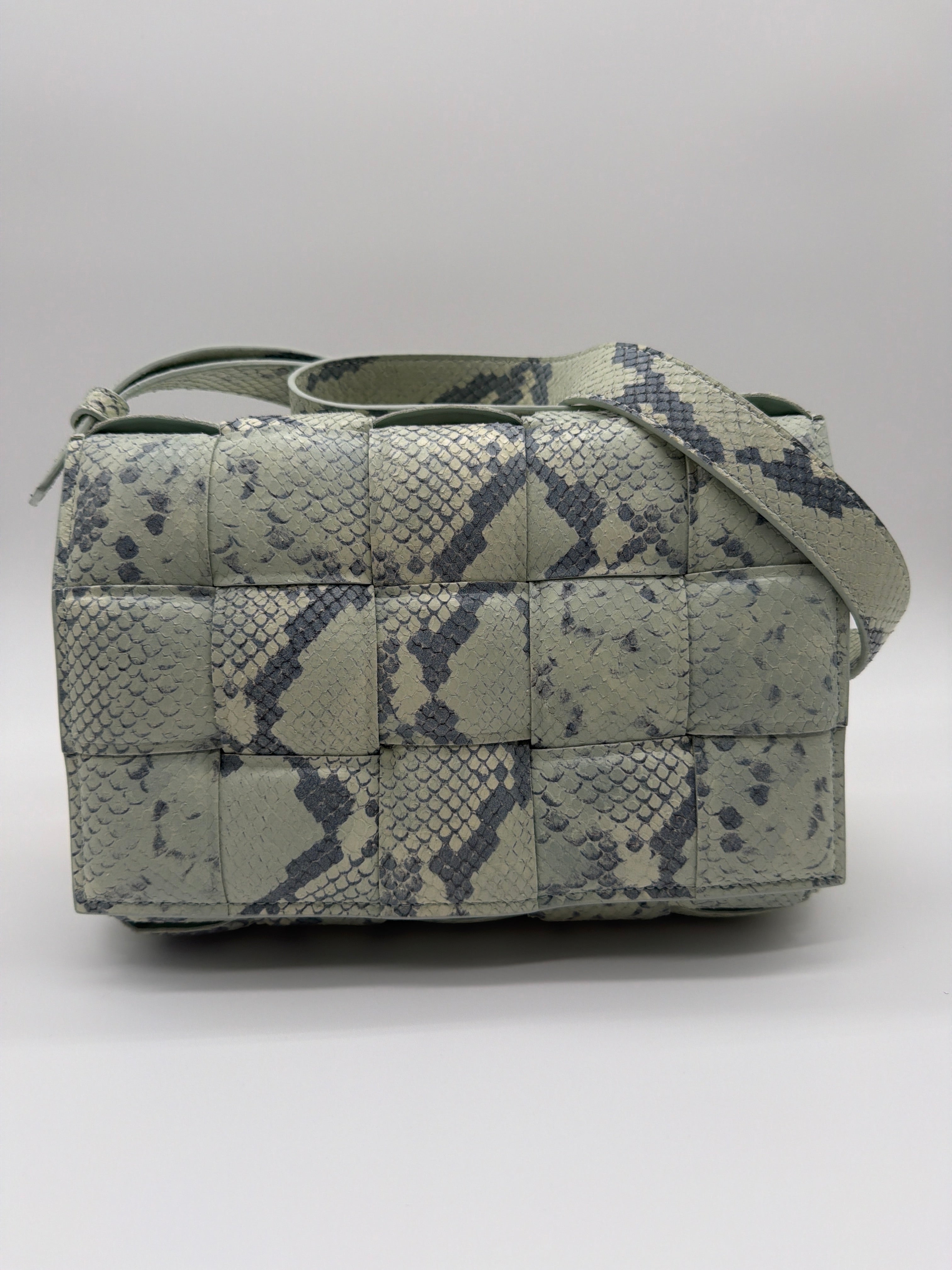 Bottega Veneta Padded Cassette Python Embossed Leather Crossbody Bag — image 1