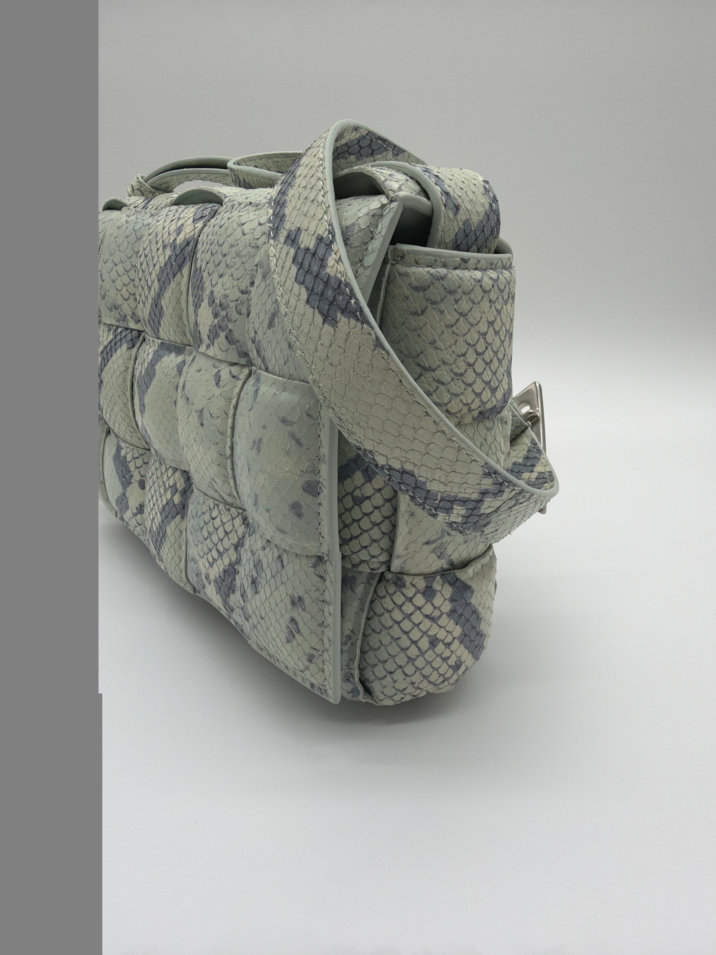Bottega Veneta Padded Cassette Python Embossed Leather Crossbody Bag — image 2