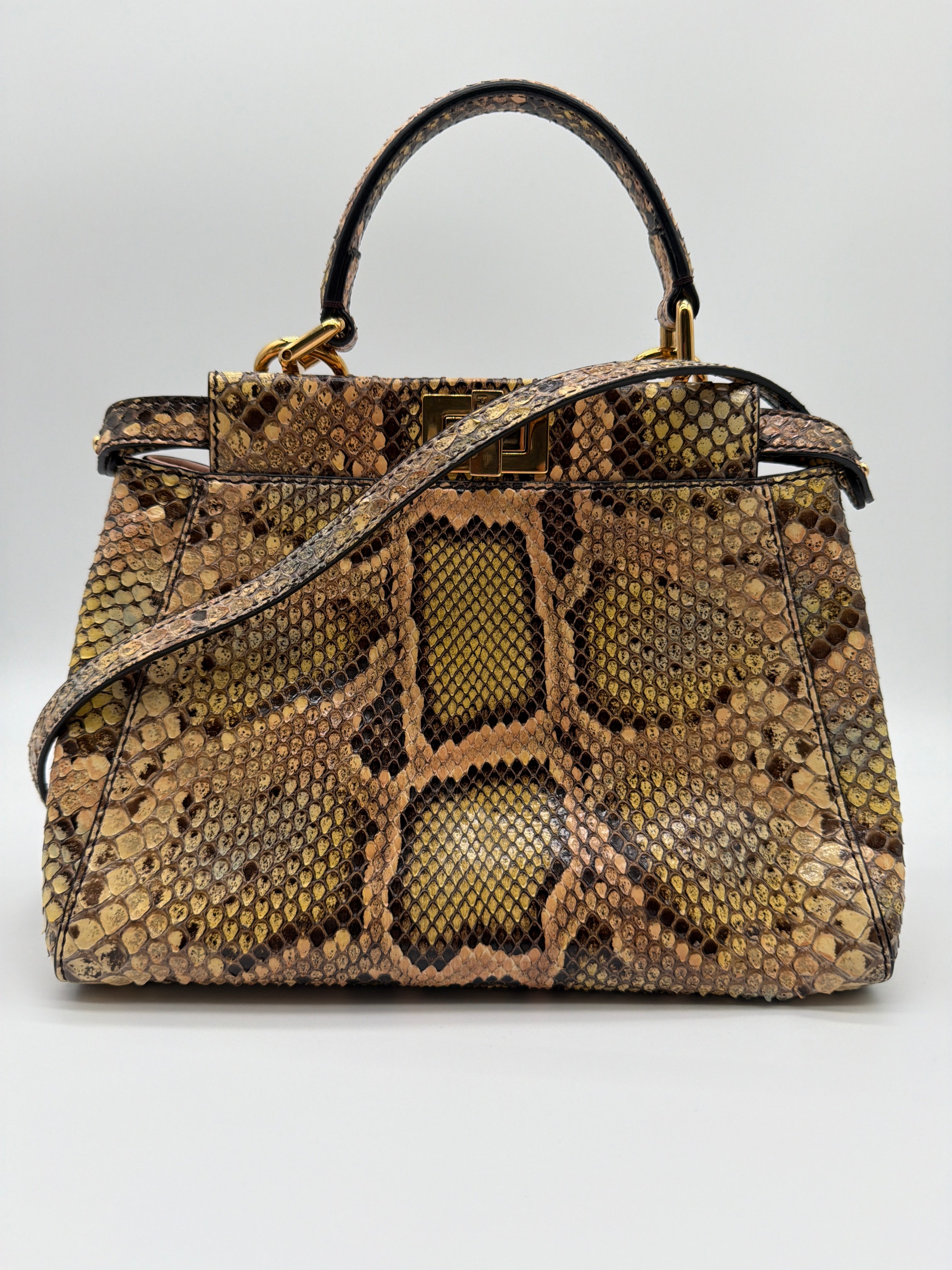 Fendi Python Mini Peekaboo in multicolor snakeskin - image 1