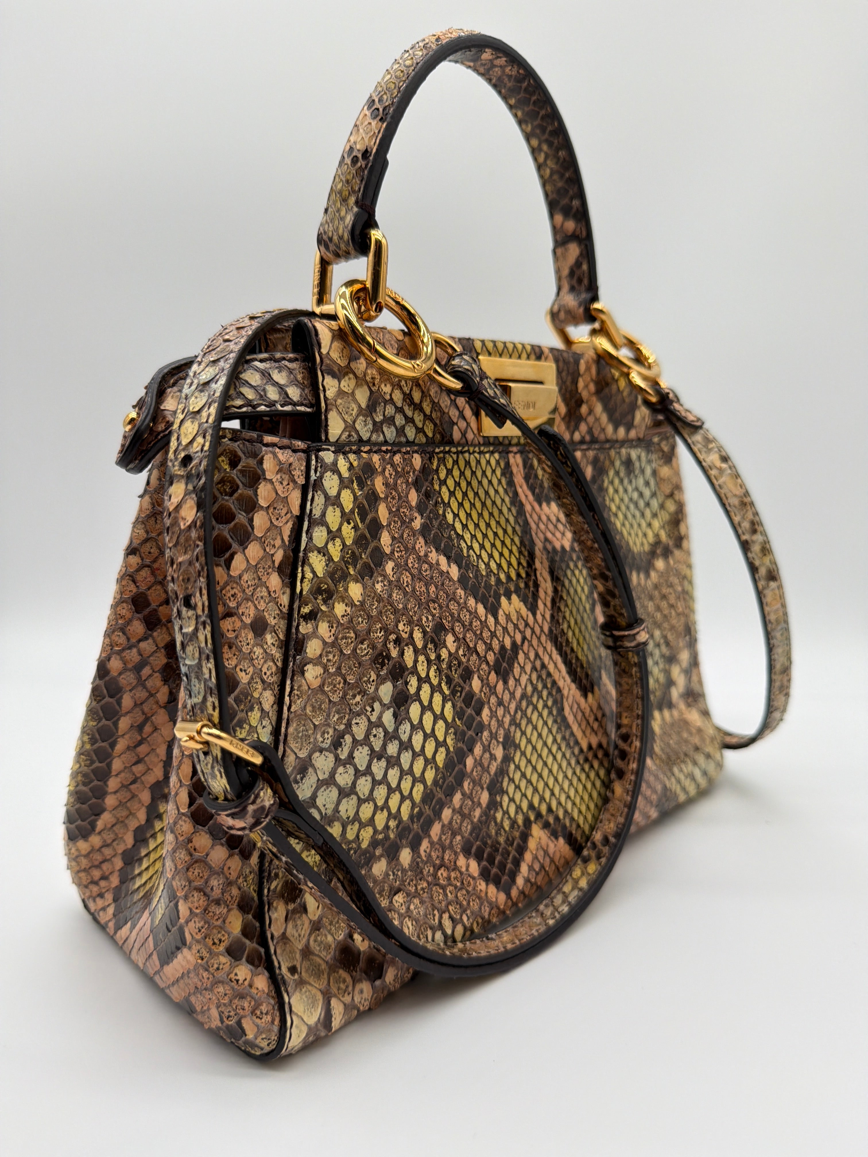 Fendi Python Mini Peekaboo in multicolor snakeskin - image 3