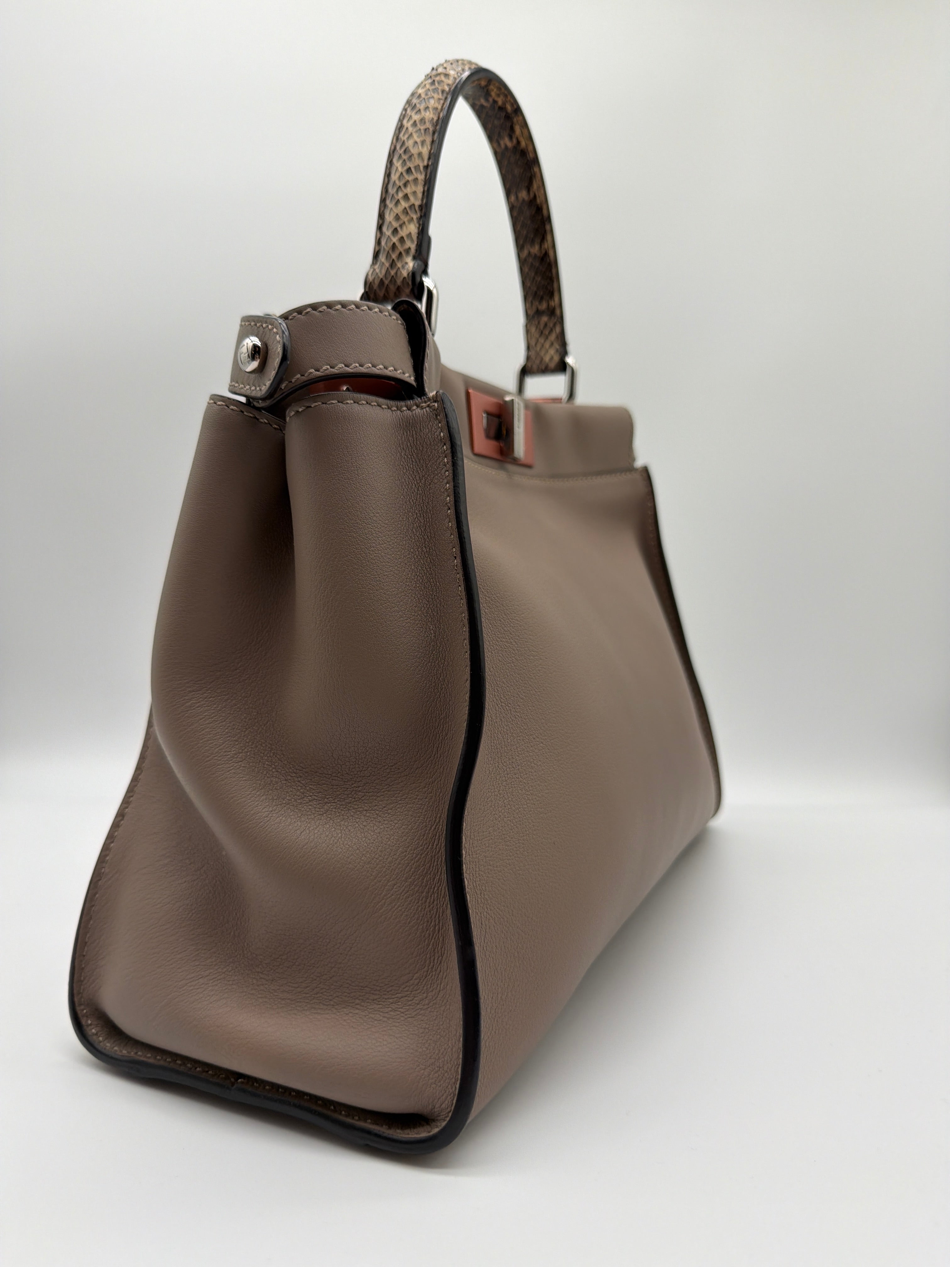 Fendi Vitello Seta Plexiglass Tortoise Medium Peekaboo — image 1