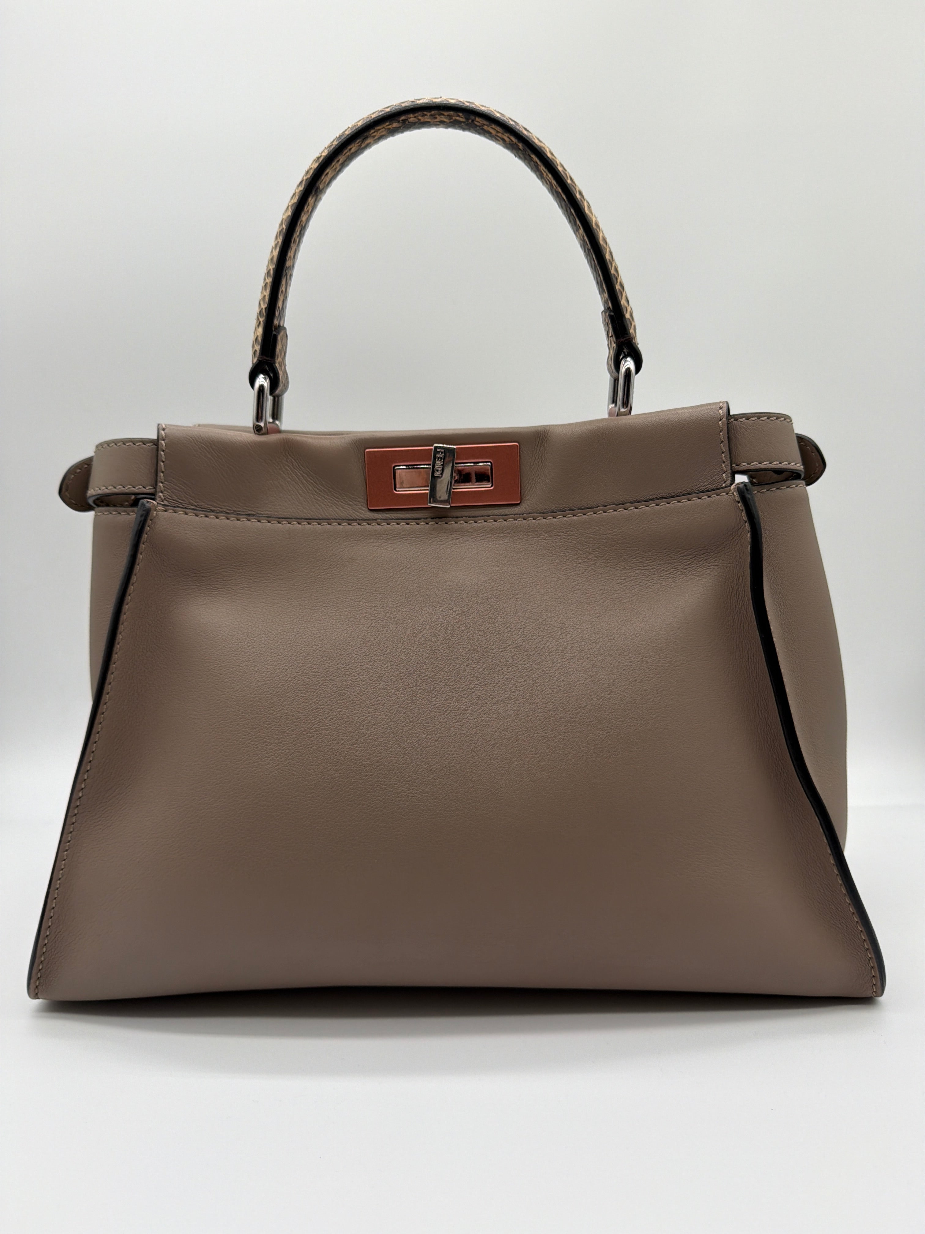 Fendi Vitello Seta Plexiglass Tortoise Medium Peekaboo — image 2