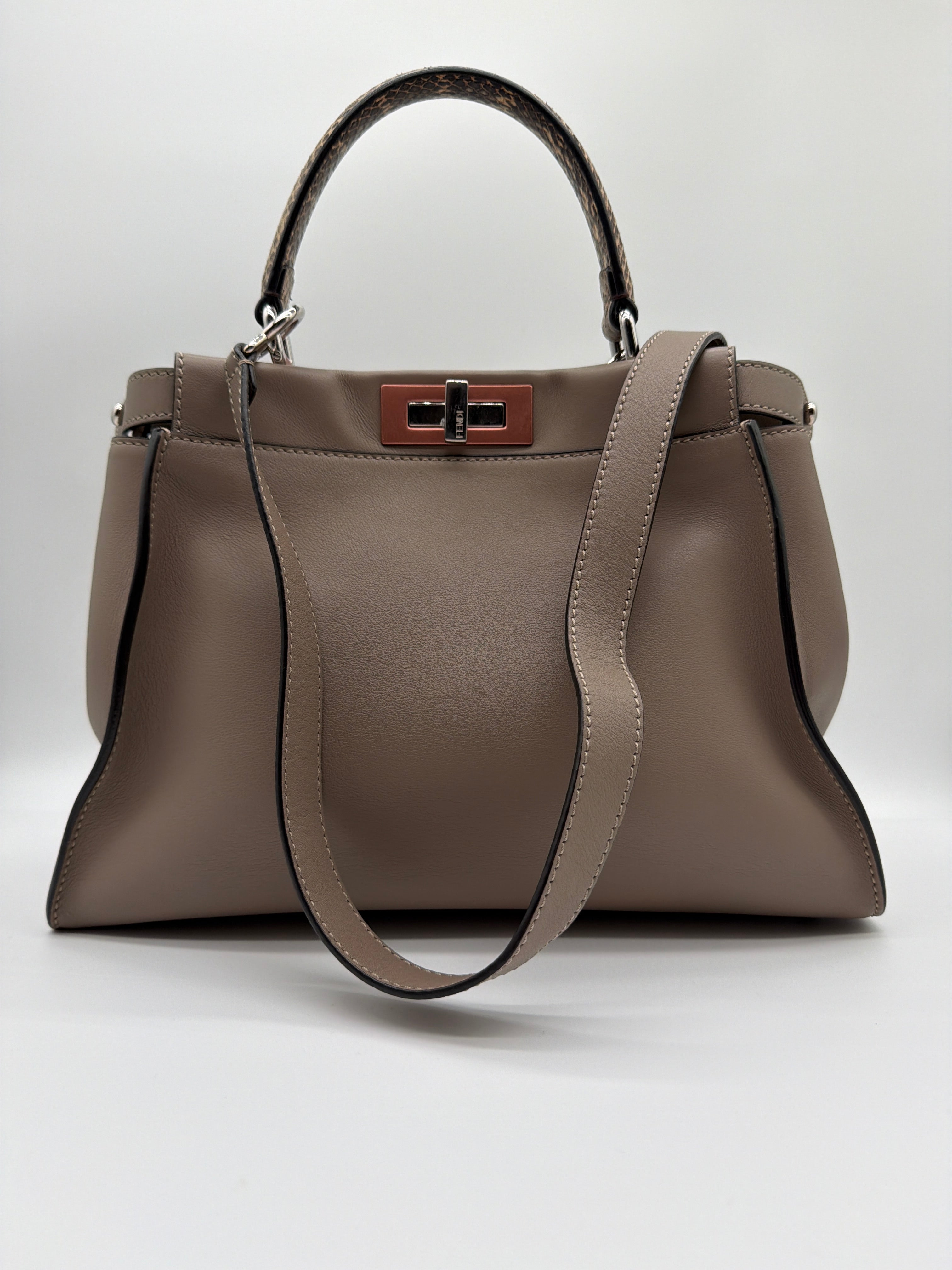 Fendi Vitello Seta Plexiglass Tortoise Medium Peekaboo — image 3