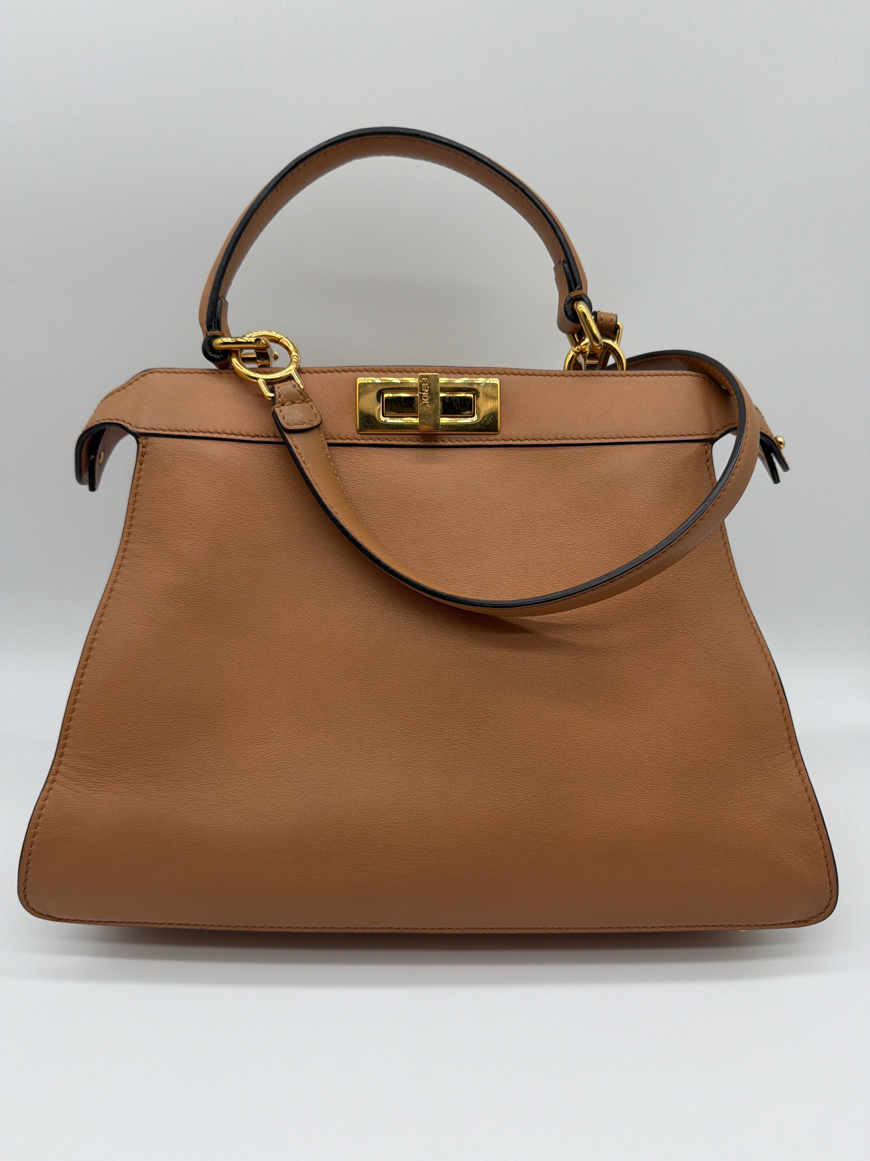 Fendi Peekaboo ISeeU in caramel brown — image 1