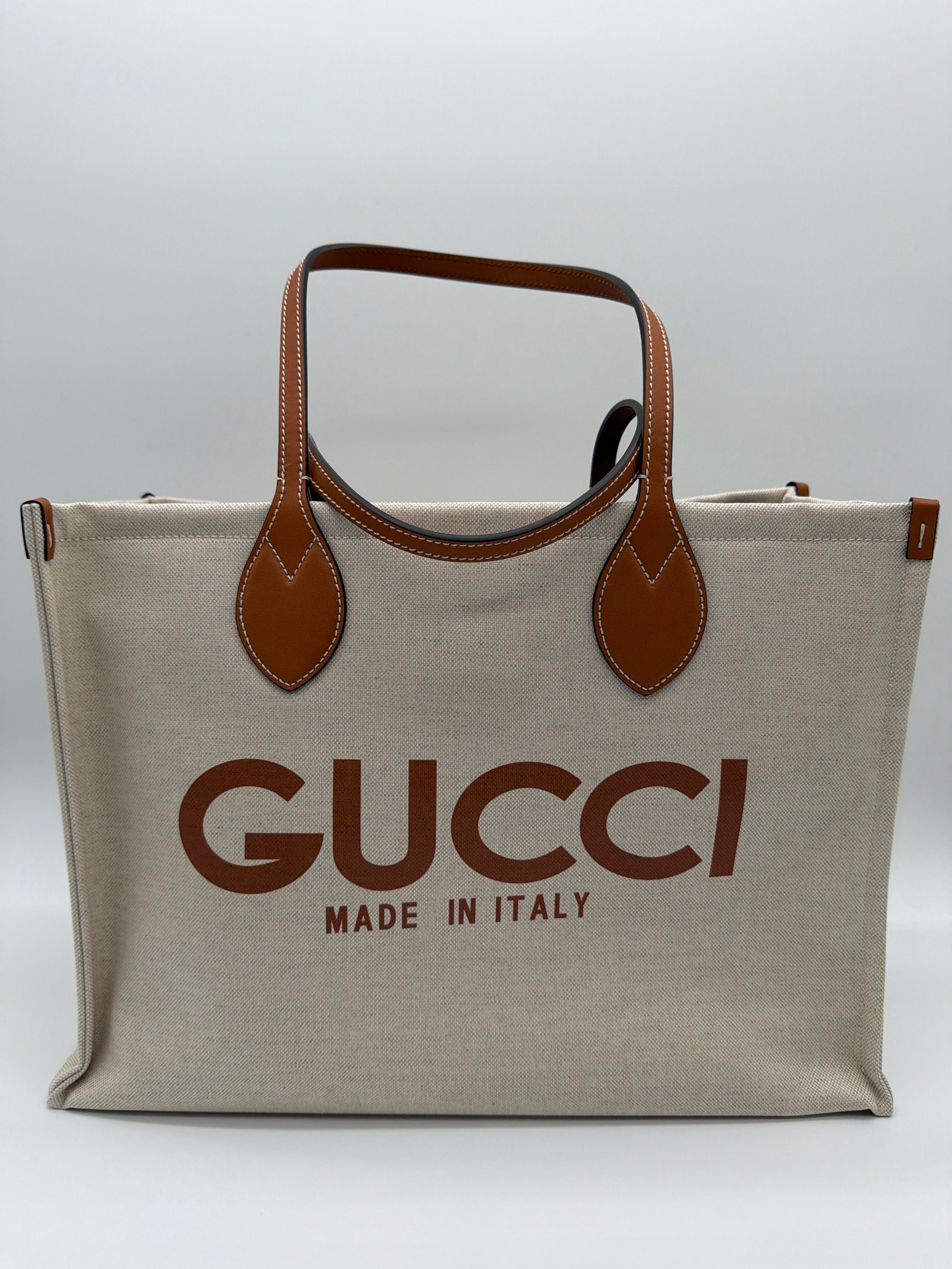 Gucci Medium Logo-Print Canvas Tote — image 1