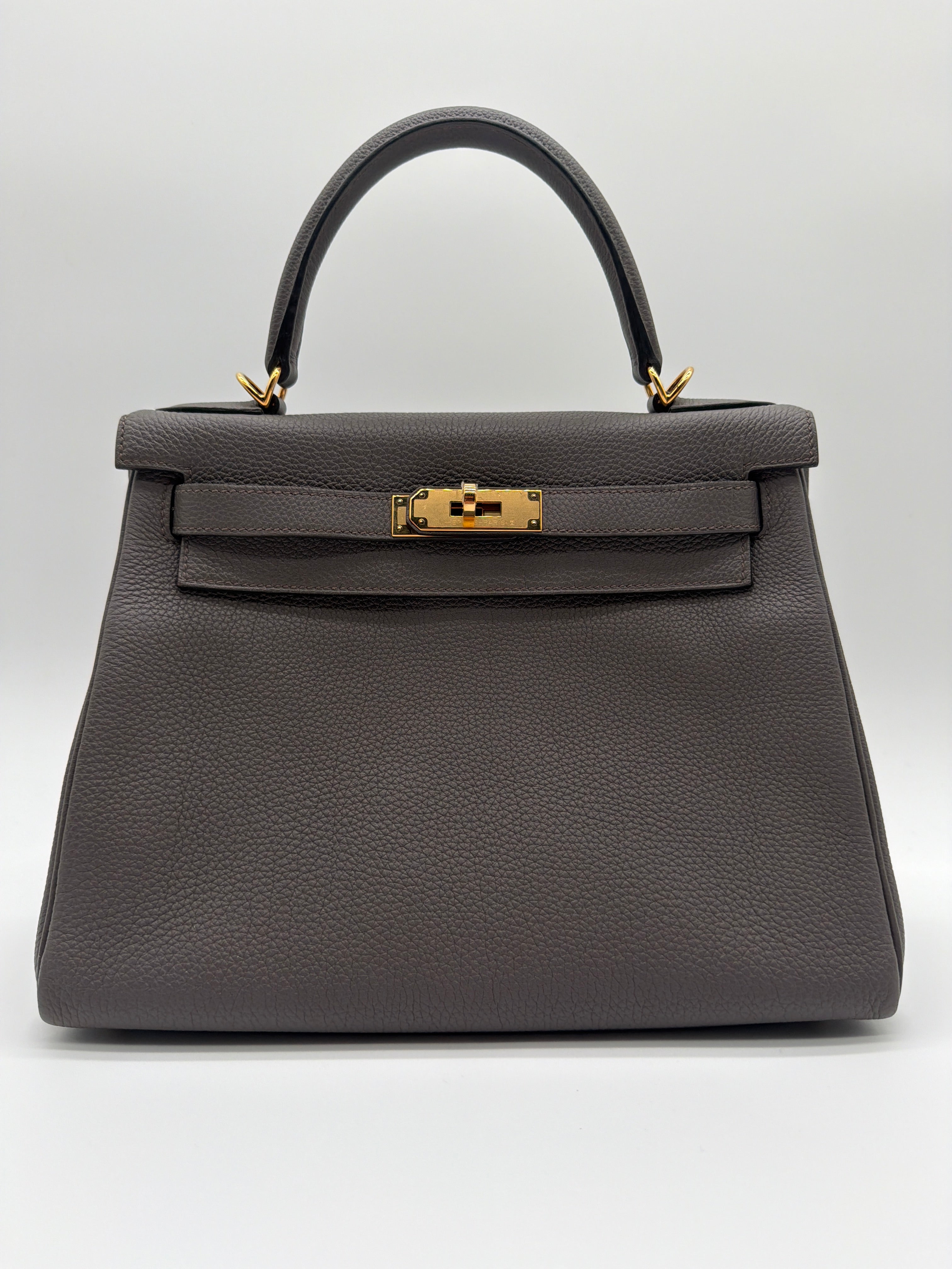 Hermès Togo Kelly II Retourne 28, Etain — image 1