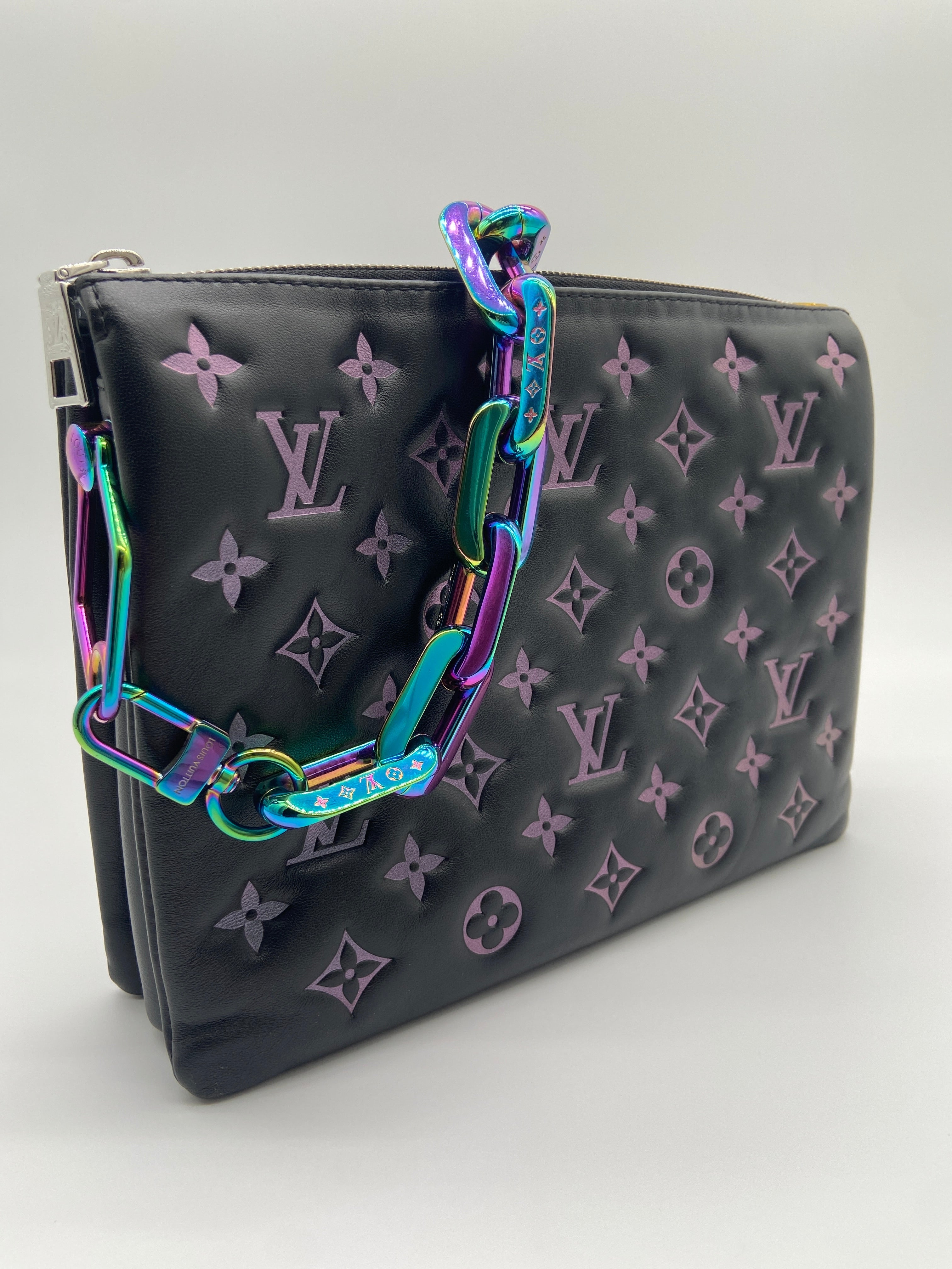 Louis Vuitton Lambskin Embossed Monogram LV Ski Coussin PM — image 4