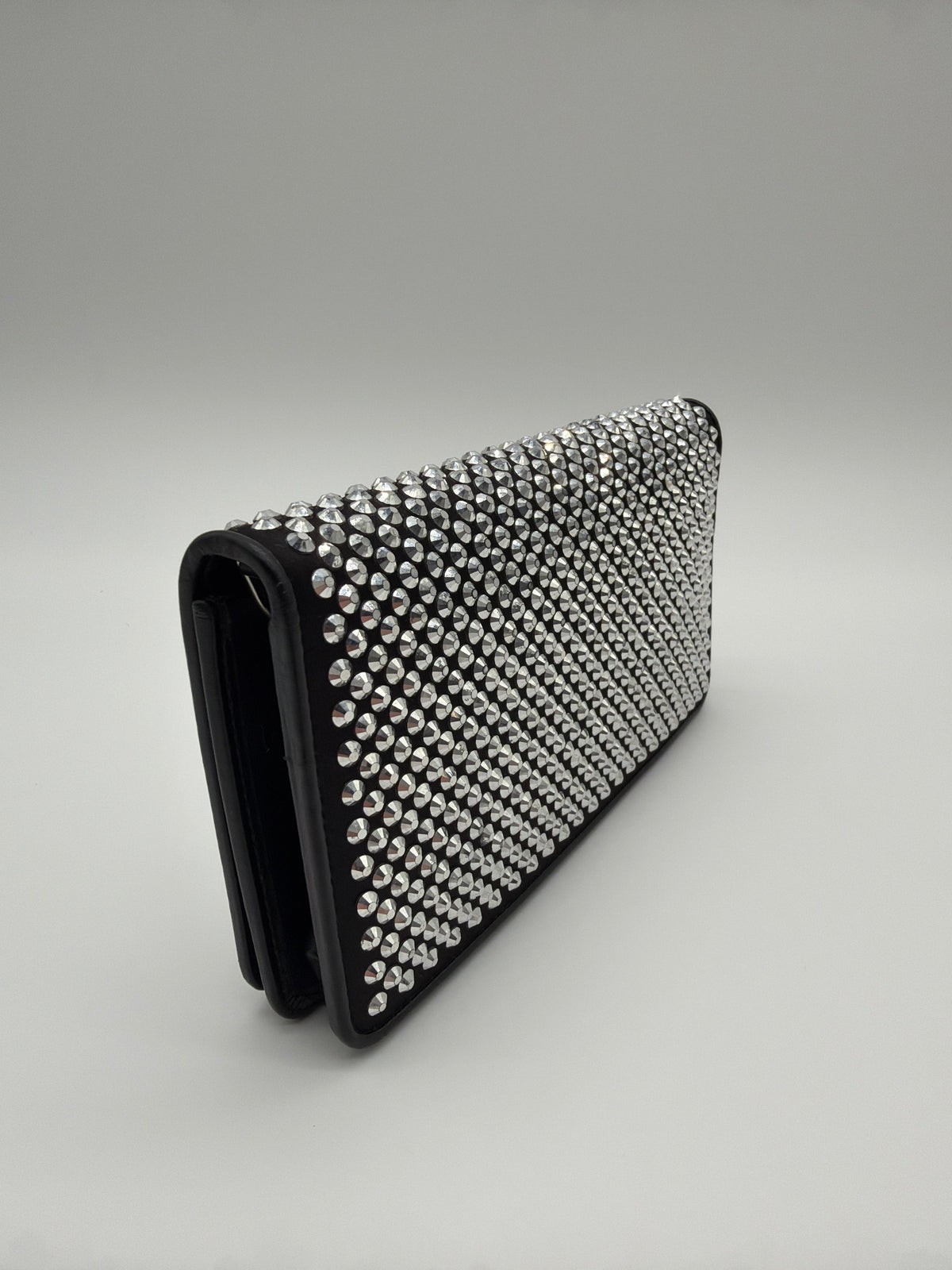 Prada Satin Crystal Metal Triangle Logo Mini — image 3