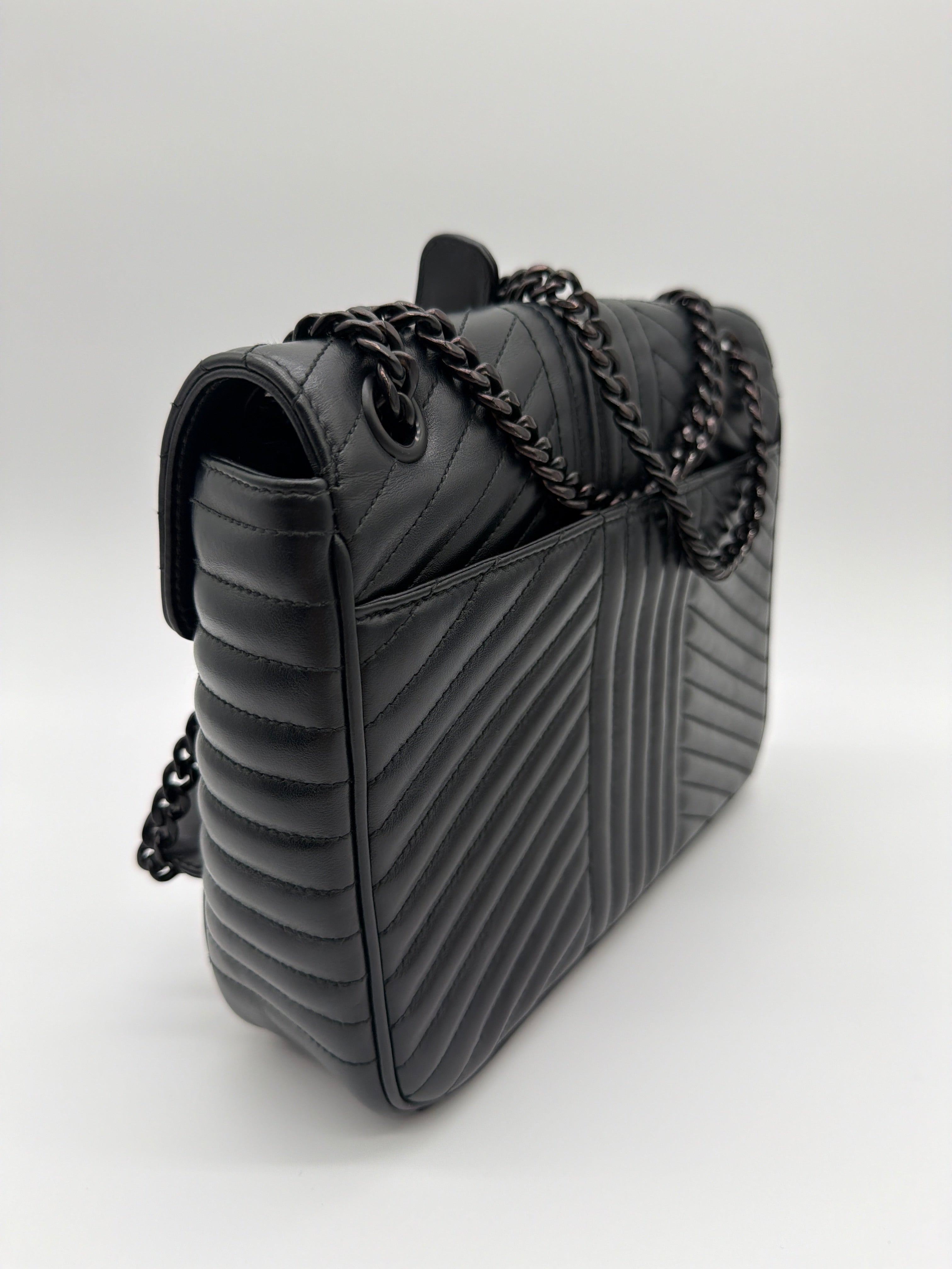 Prada Diagramme shoulder bag in black quilted leather — image 3
