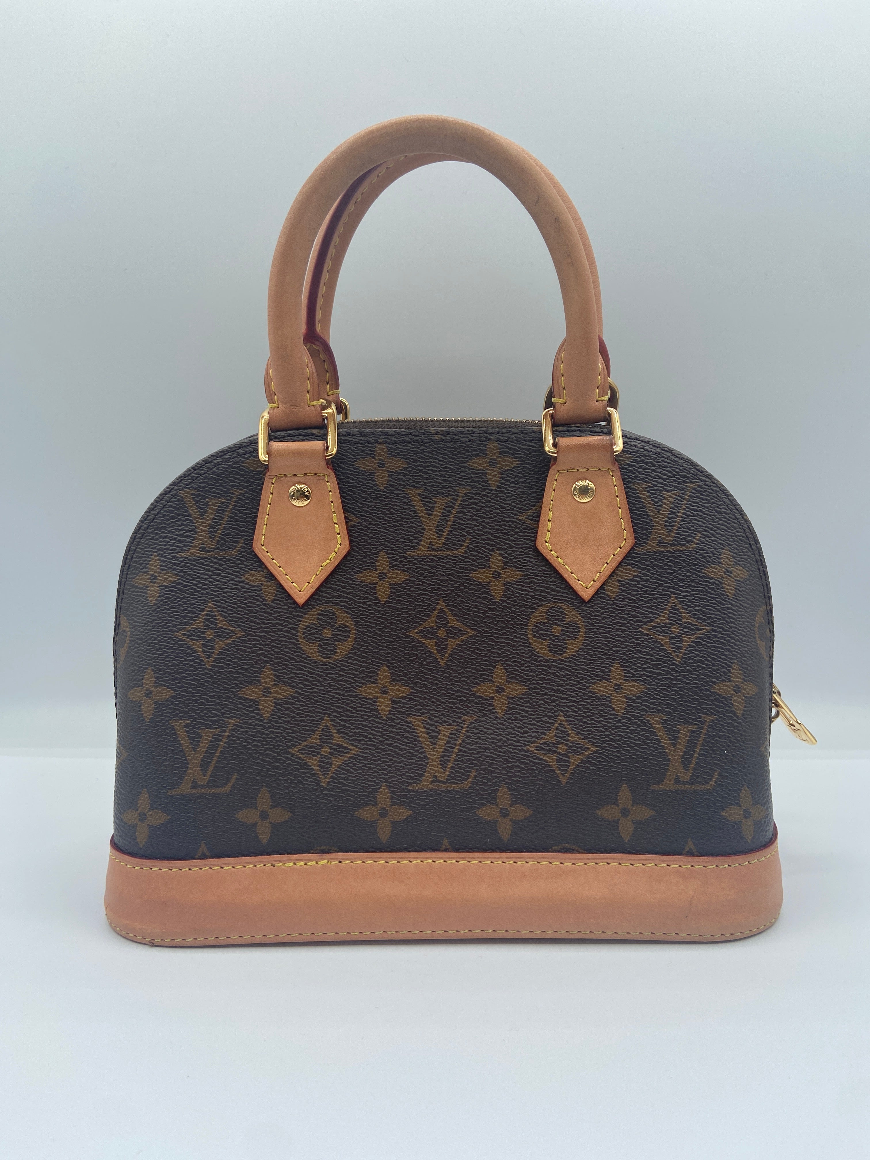 Louis Vuitton Alma BB – Monogram Canvas with Vachetta Leather Trim