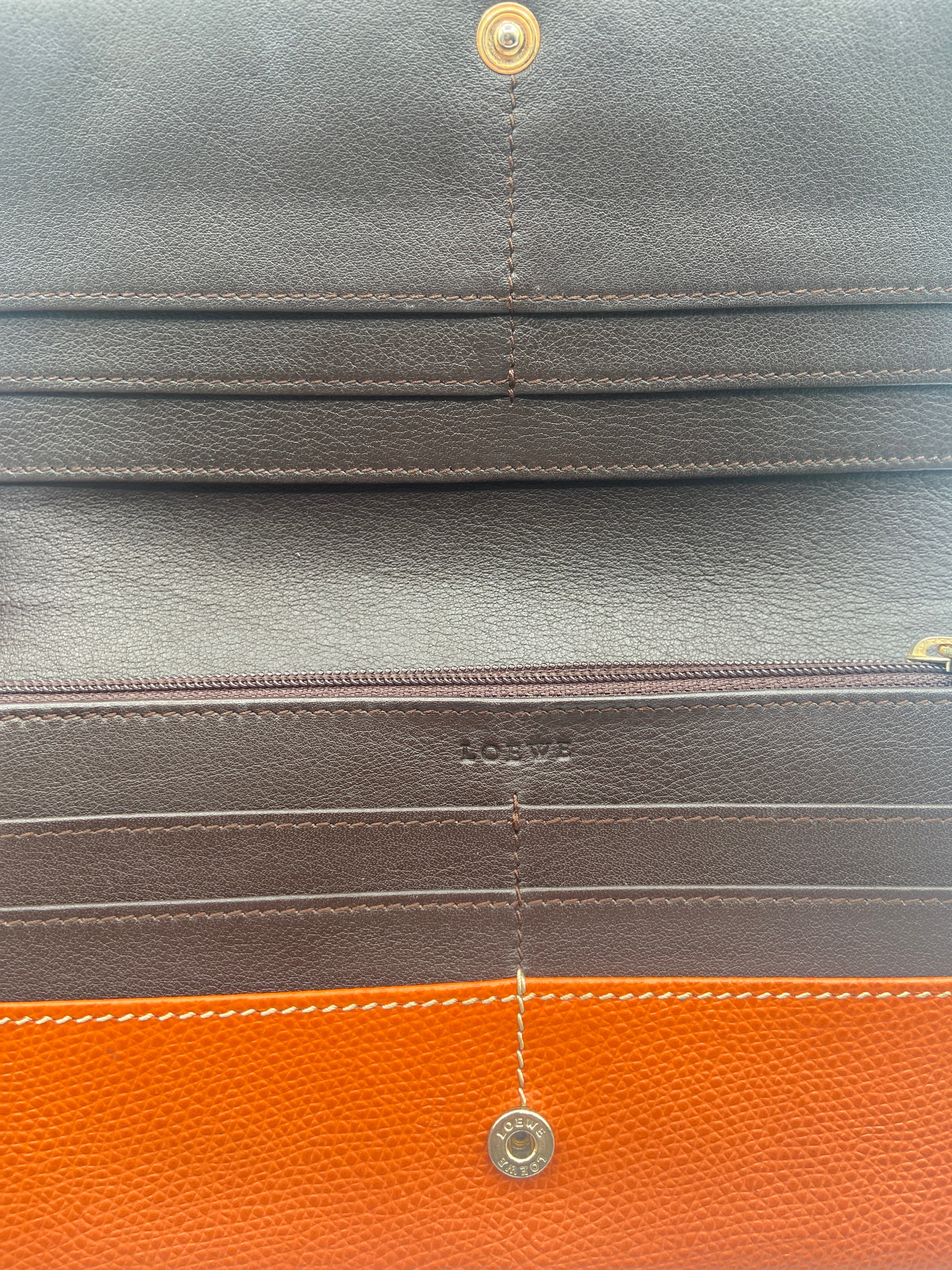 Loewe Snappy Wallet – Apricot Leather