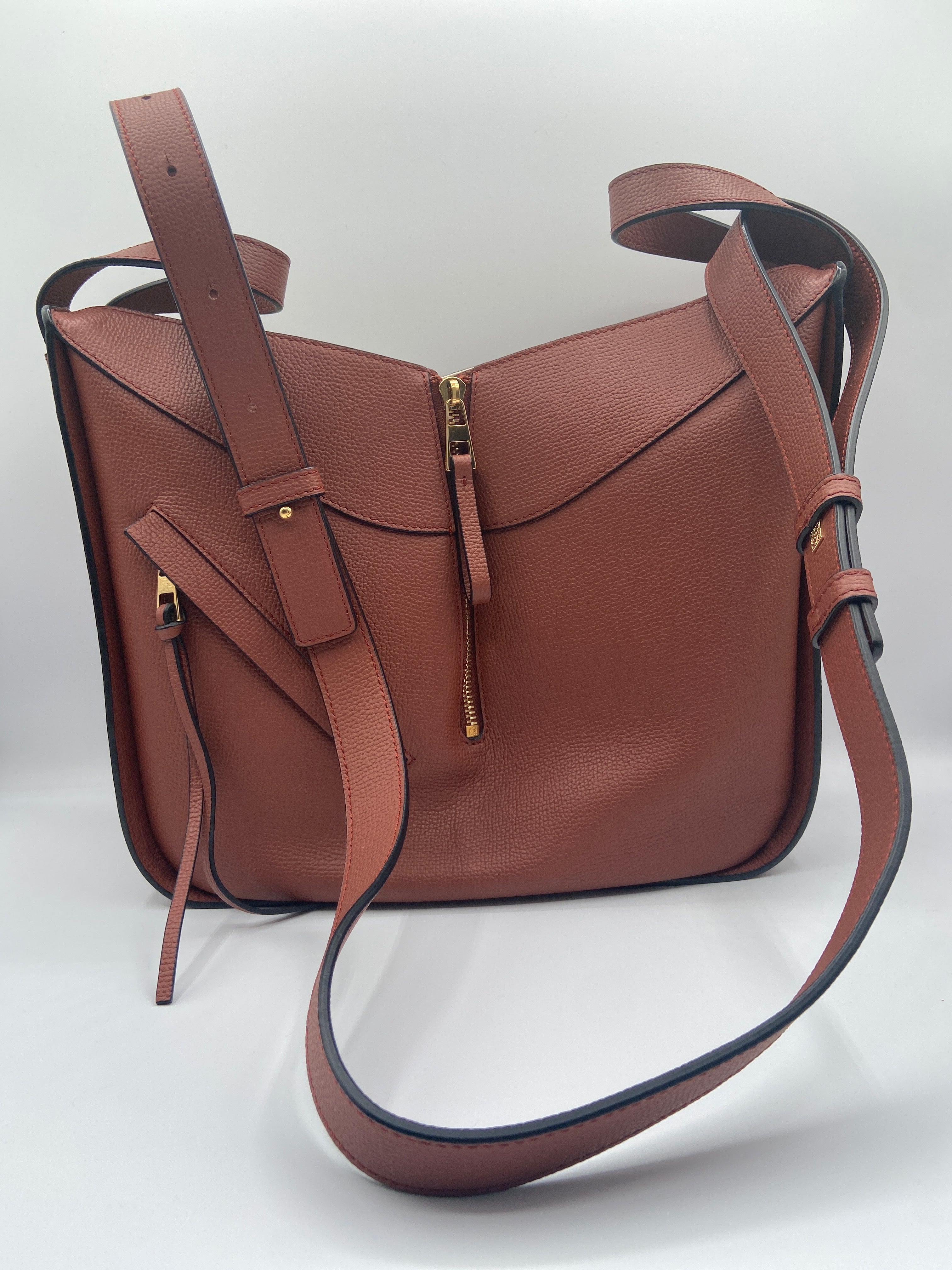 Loewe Calfskin Medium Hammock Bag, Apricot