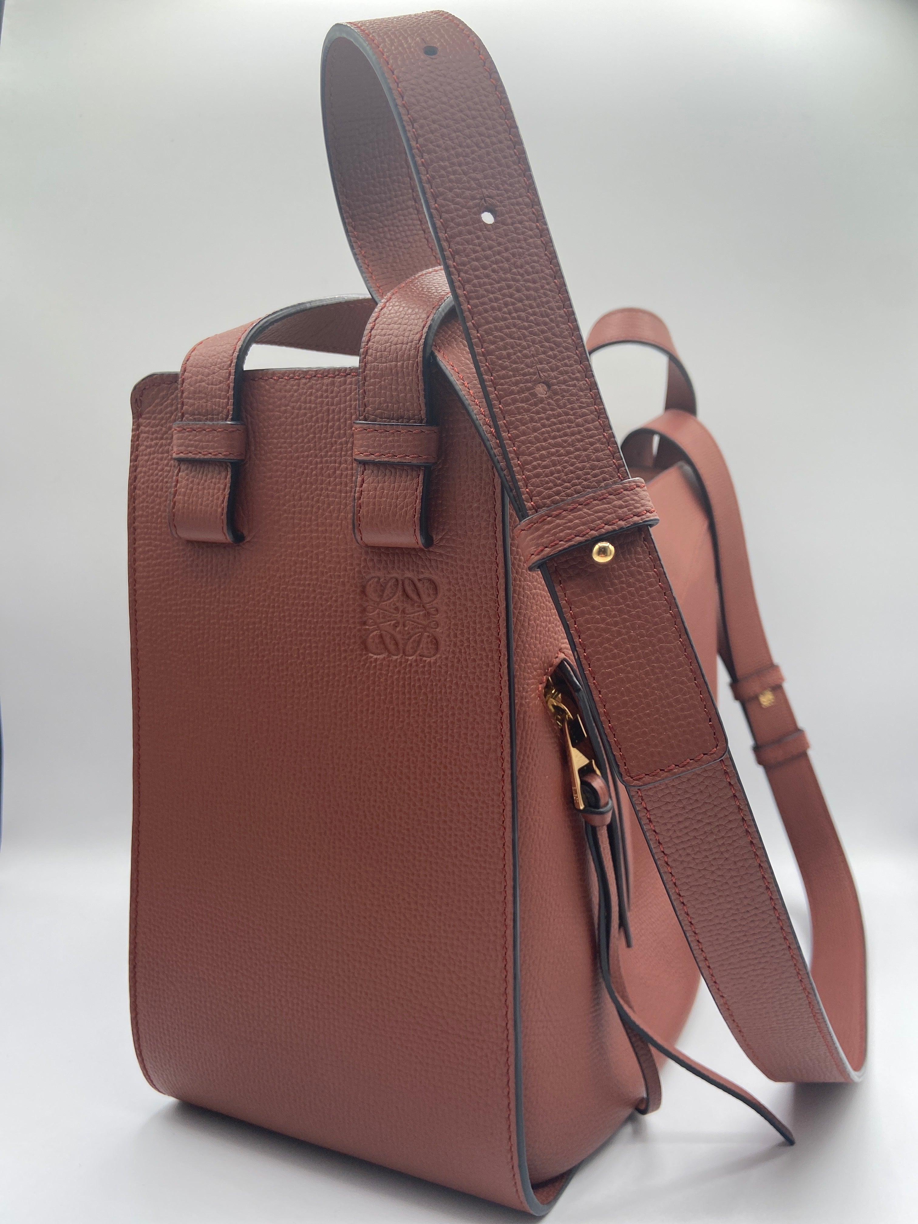 Loewe Calfskin Medium Hammock Bag, Apricot