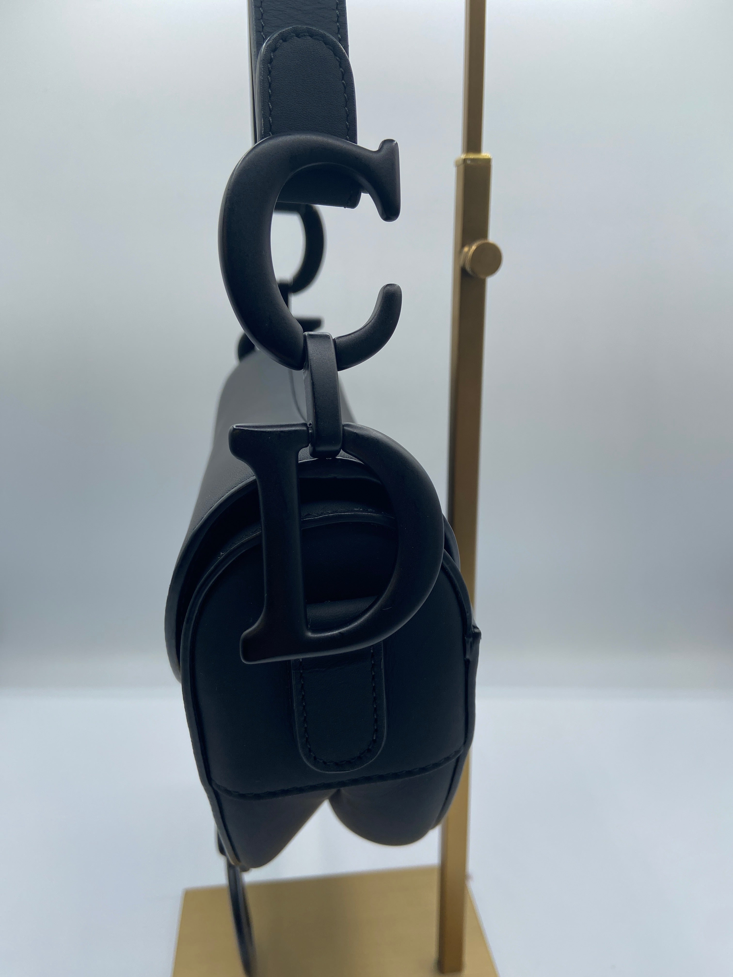 Christian Dior Saddle Bag – Black Ultramatte Calfskin with Matte Black Hardware