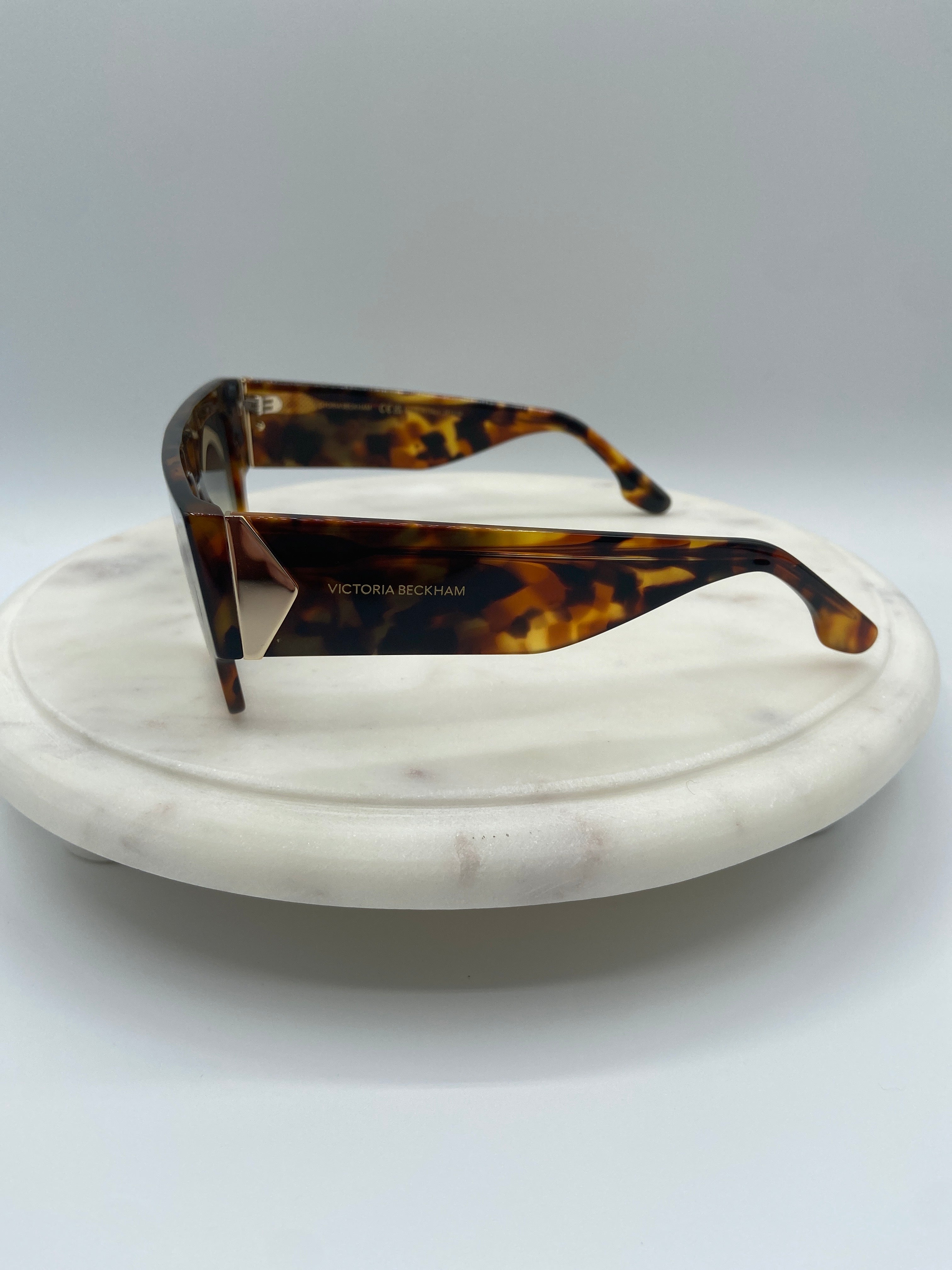 Victoria Beckham Oversized Square Sunglasses – Tortoise Acetate