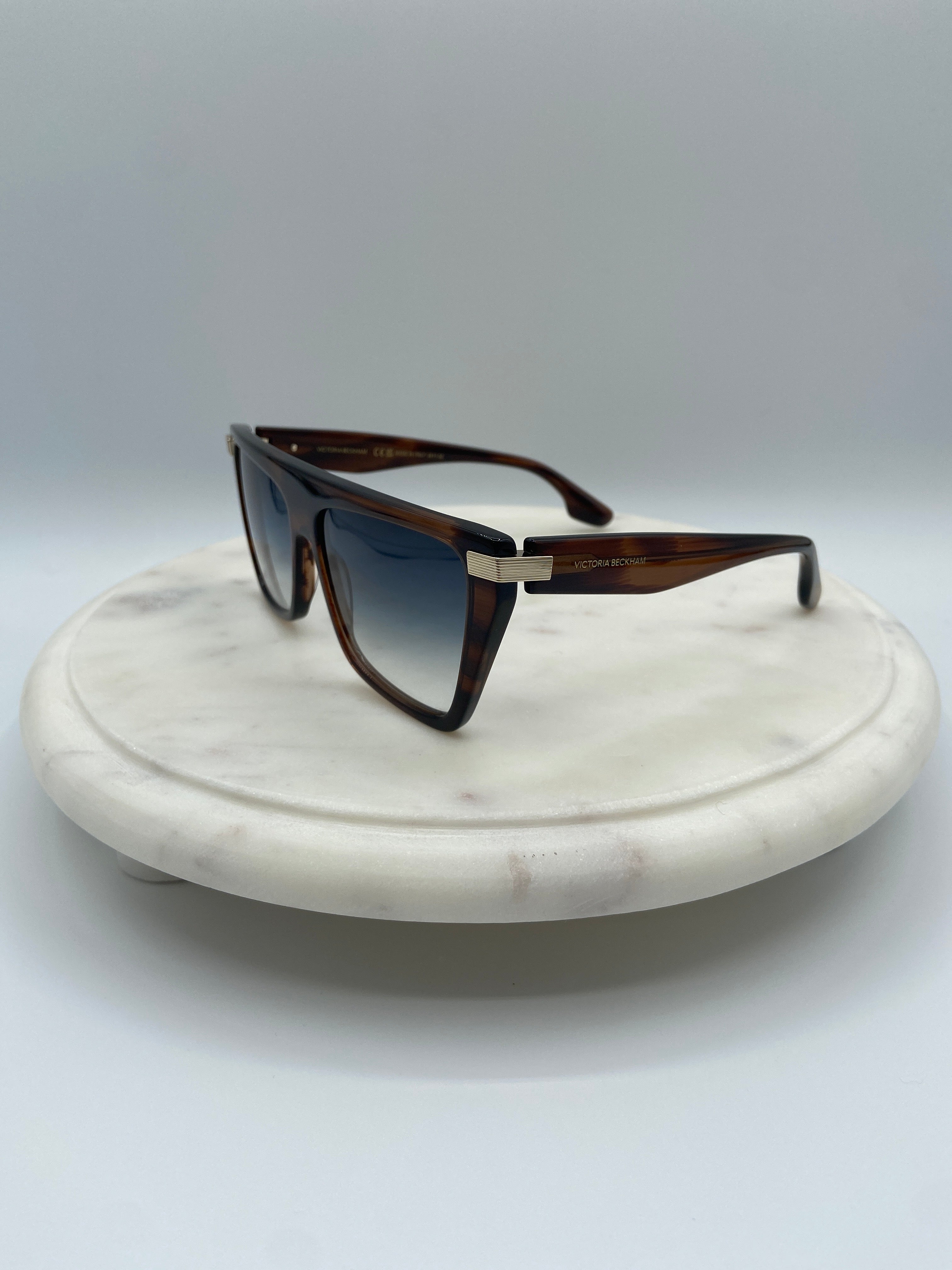 Victoria Beckham Oversized Square Sunglasses – Tortoise with Gradient Lenses