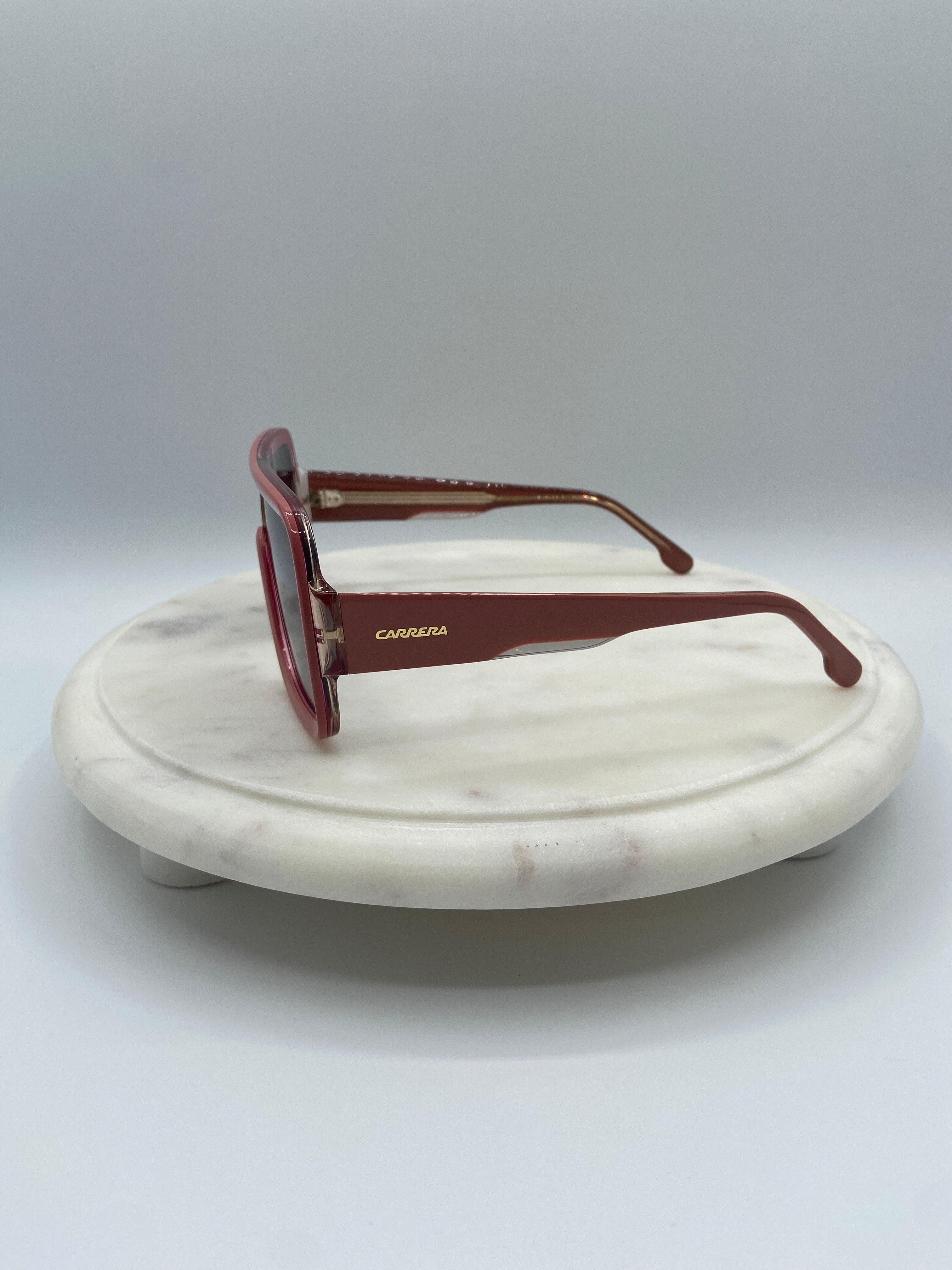 Carrera Oversized Square Sunglasses – Red Frame with Gradient Lenses