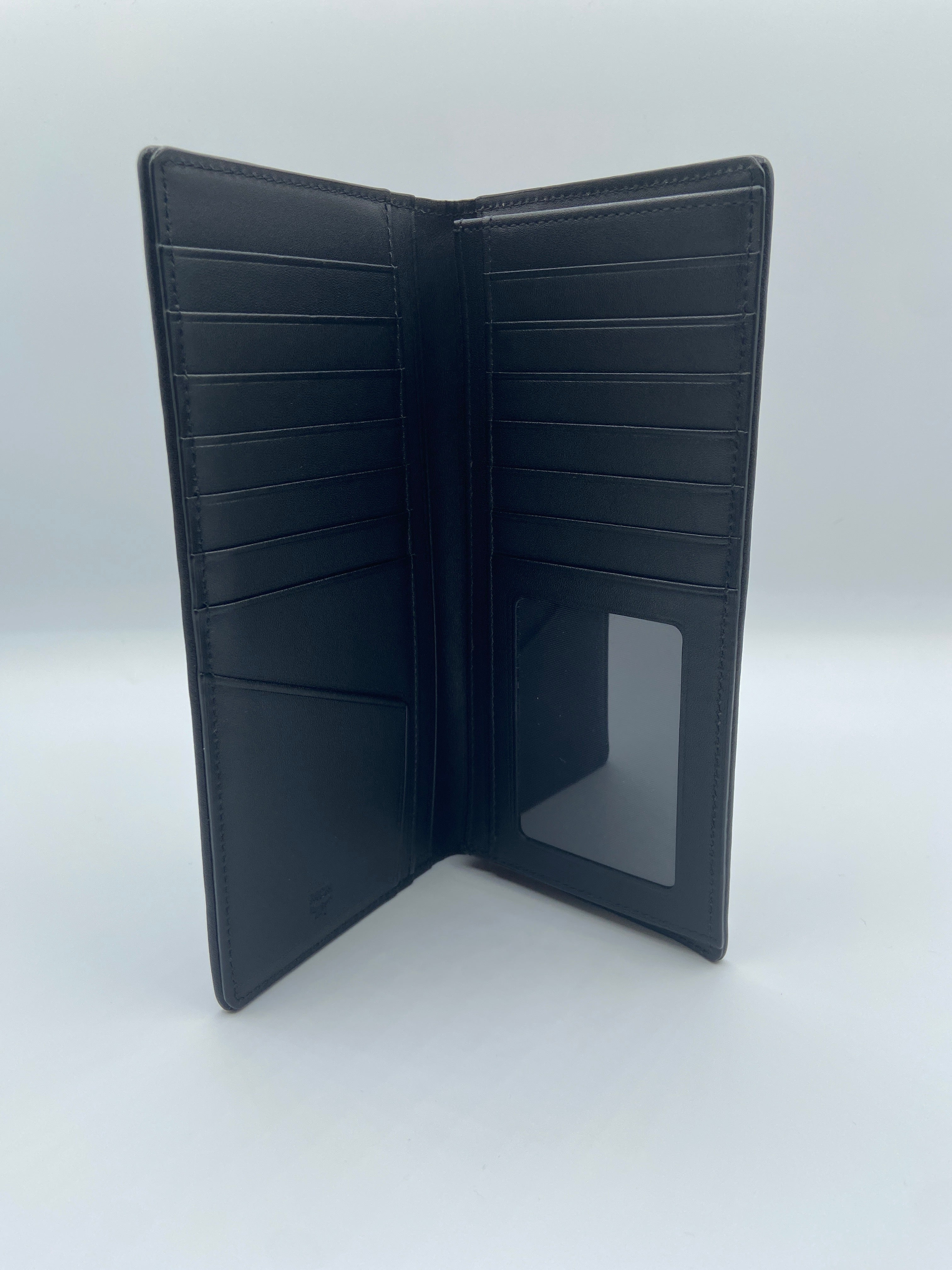 MCM Ottomar Long Bifold Wallet – Black Grained Leather