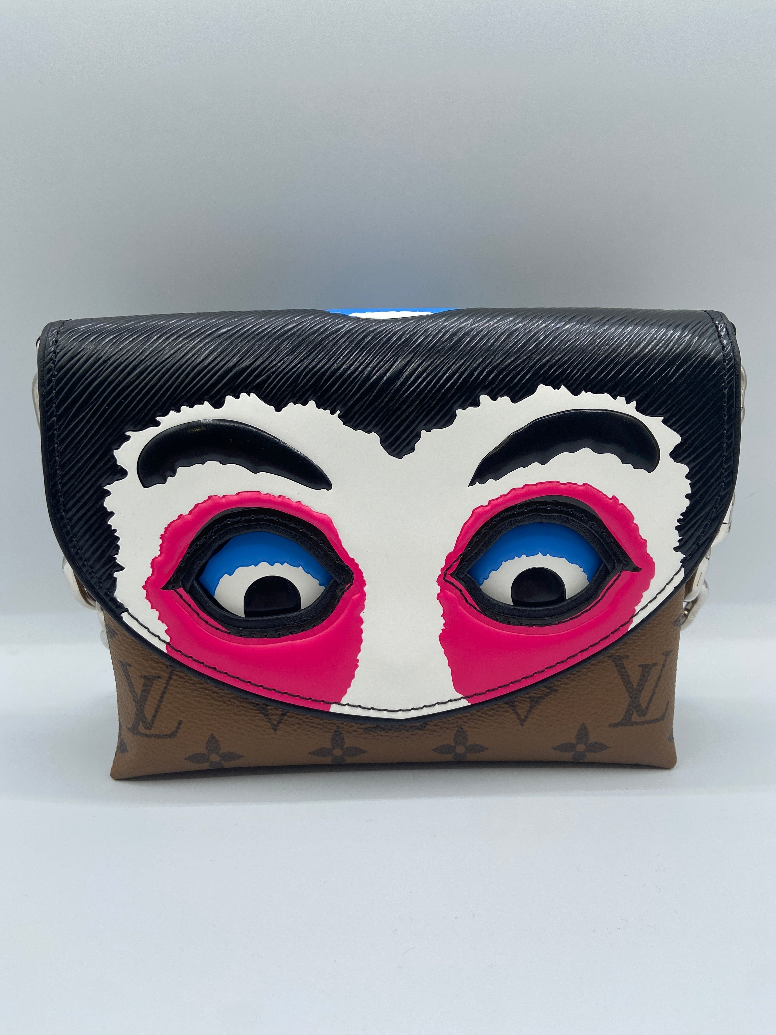 Louis Vuitton Kabuki Pochette in Monogram Reverse & Black Epi Leather