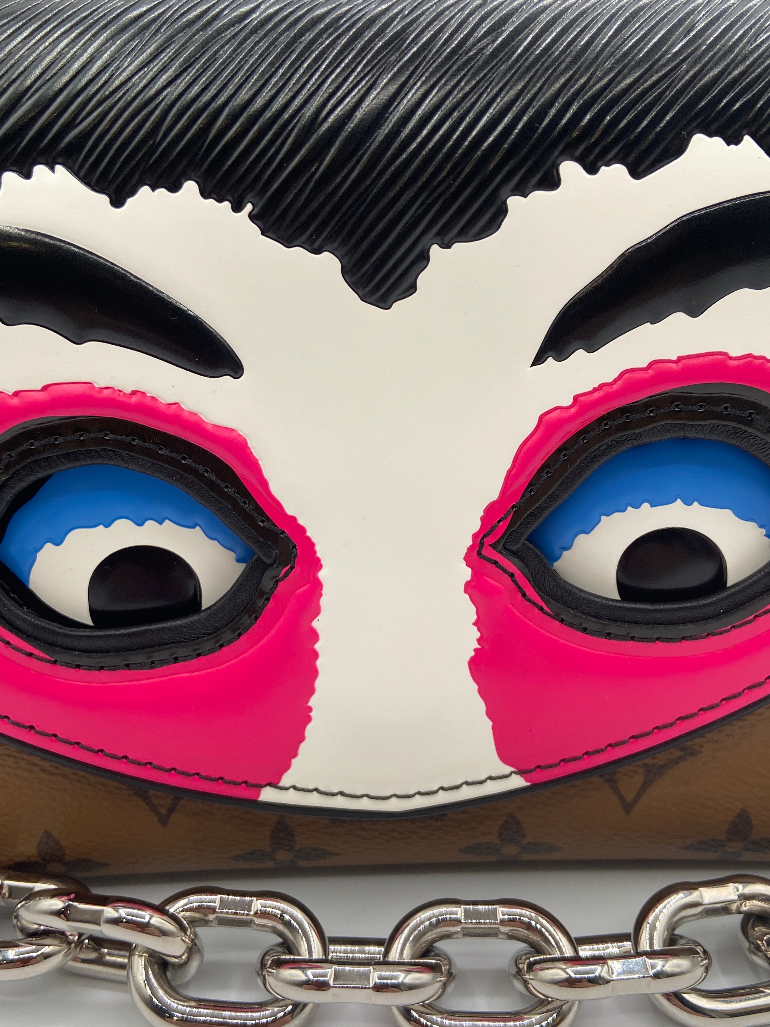 Louis Vuitton Kabuki Pochette in Monogram Reverse & Black Epi Leather