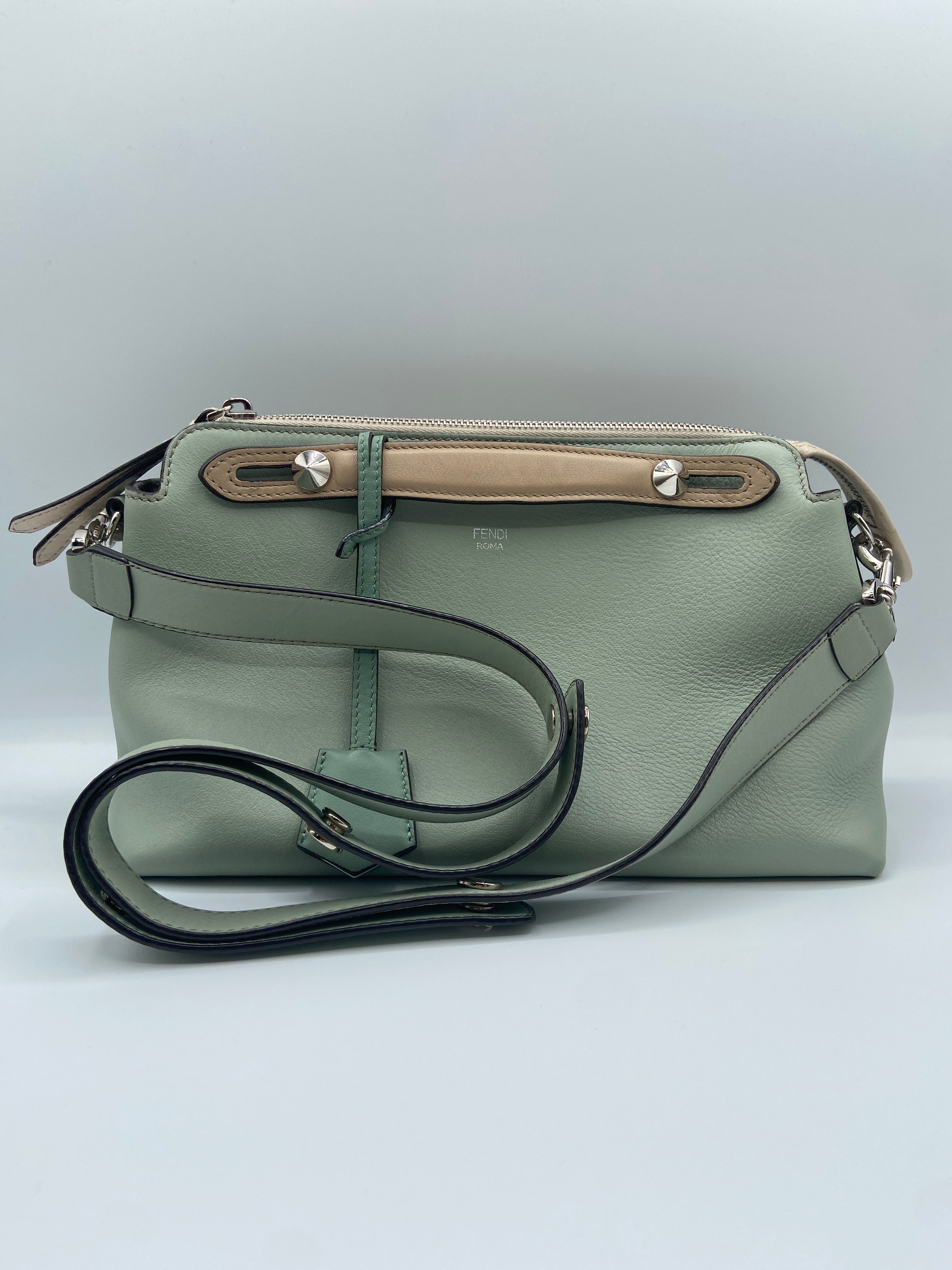 Fendi By The Way Small – Sage Green Leather Satchel