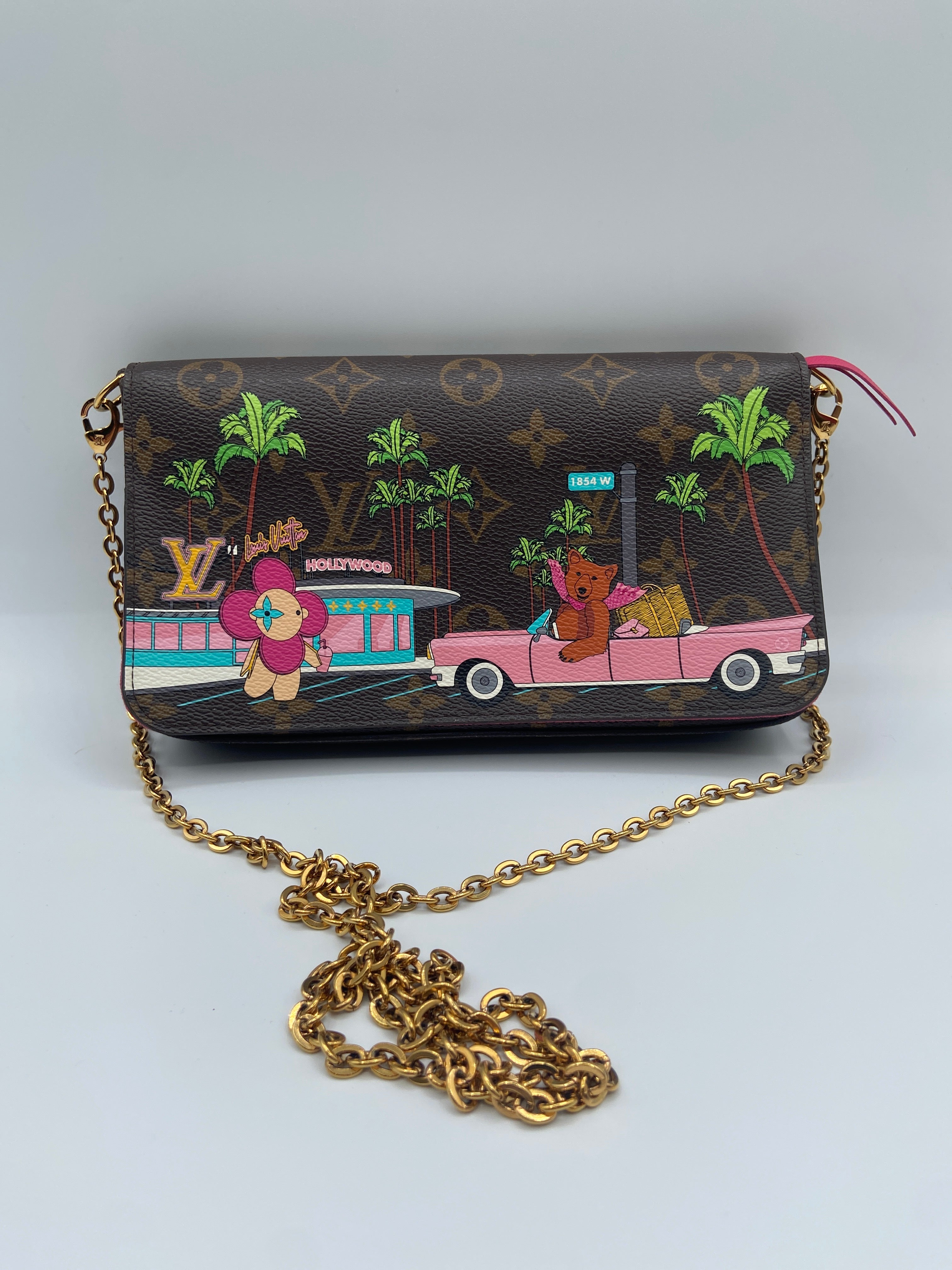 Louis Vuitton Monogram 2021 Christmas Animation Hollywood Pochette Félicie Chain Wallet